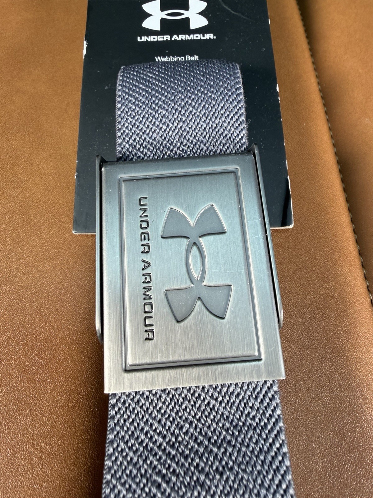 NEW Under Armour Mens UA Webbing Golf Belt Gray OSFM Adjustable Cut-to-Fit