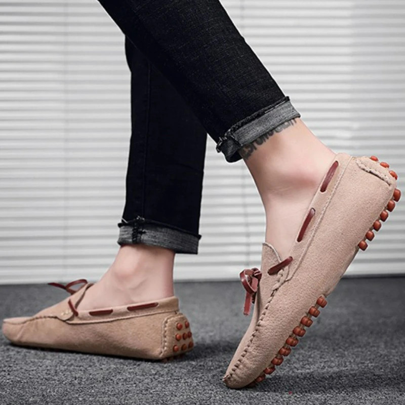Men’s Casual Shoes Breathable Suede Loafers Moccasins Slip on Driving Flats