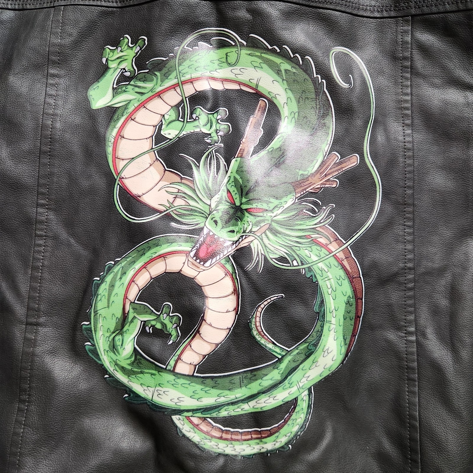 Dragon Ball Z – Shenron Dragon Faux Leather Hooded Jacket Youths Size Medium