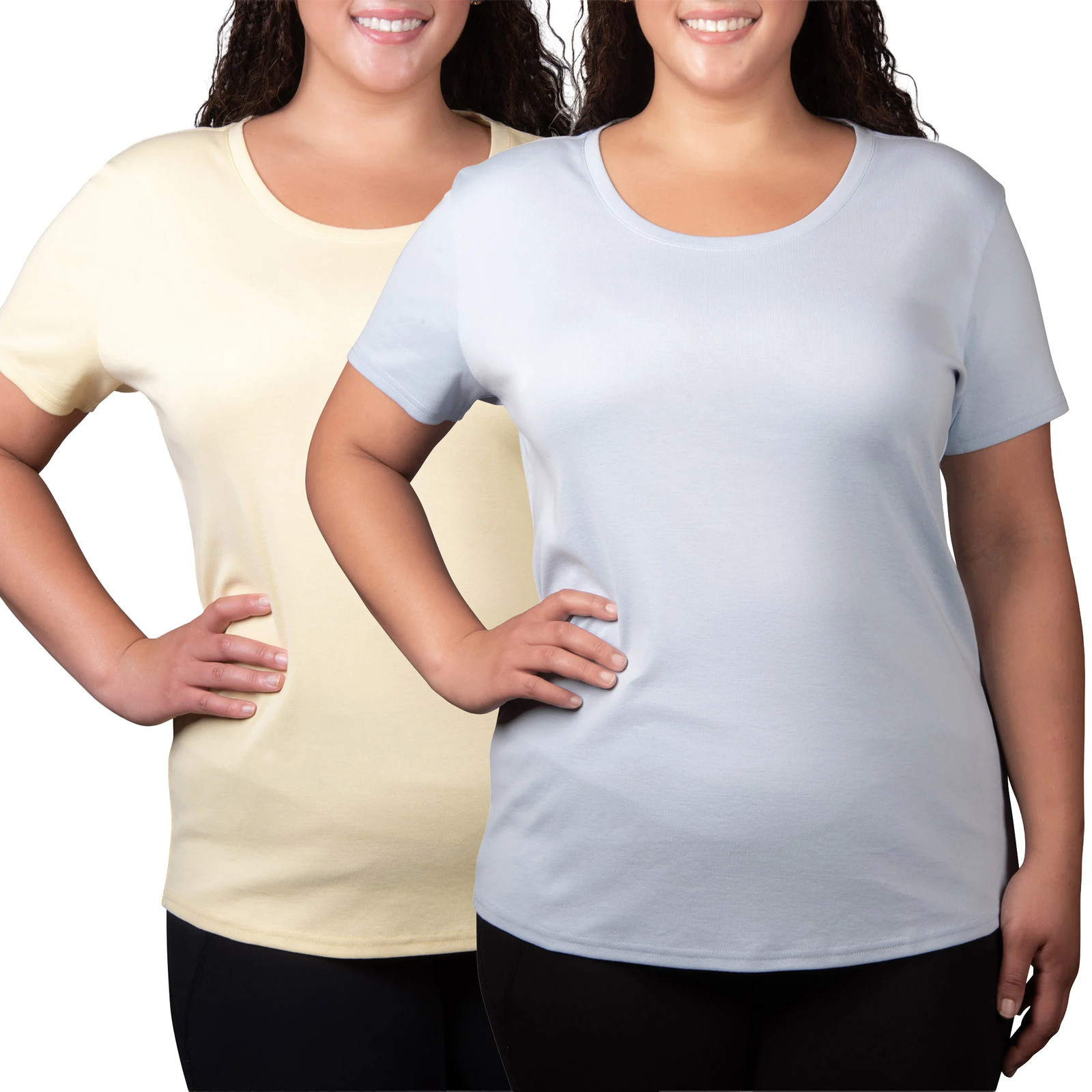 Kirkland Signature Women’s Scoop Neck Pima Cotton Tee, 2-pack