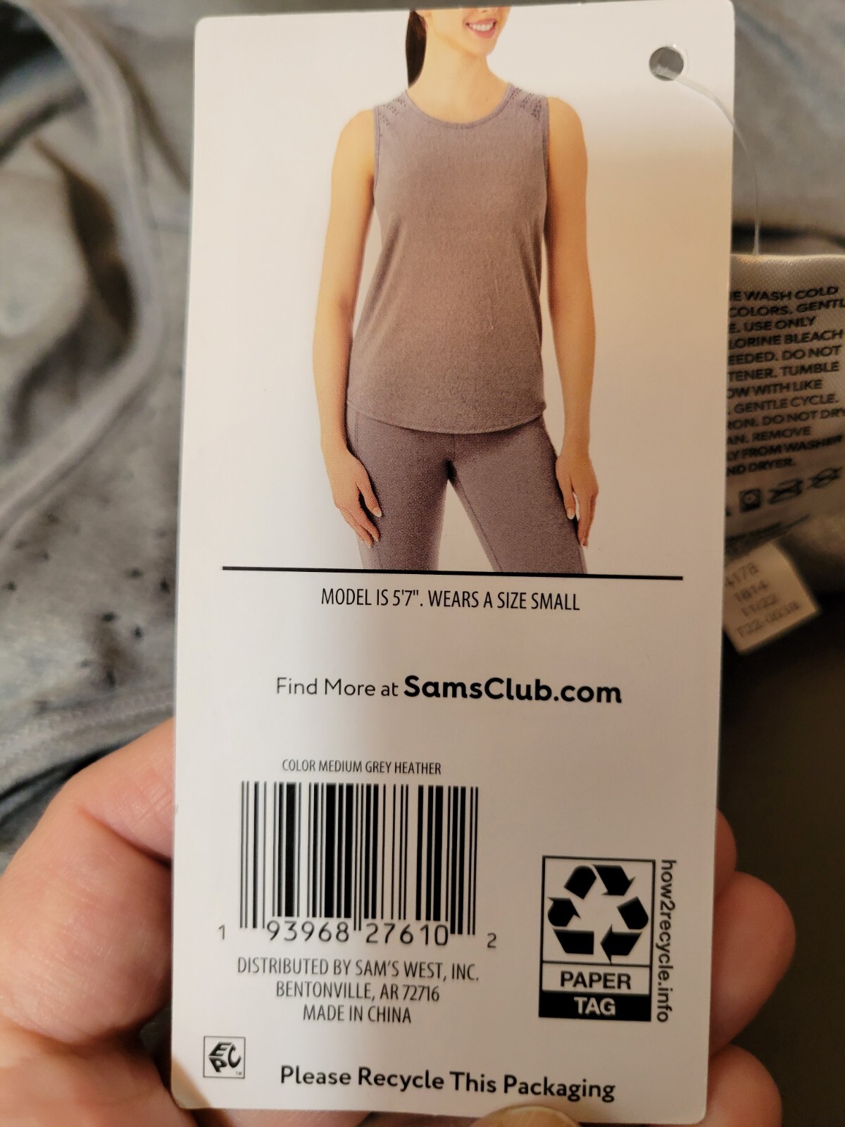 Member’s Mark Ladies Small Everyday Curved Hem Perforated Active Tank S Nwt Gym
