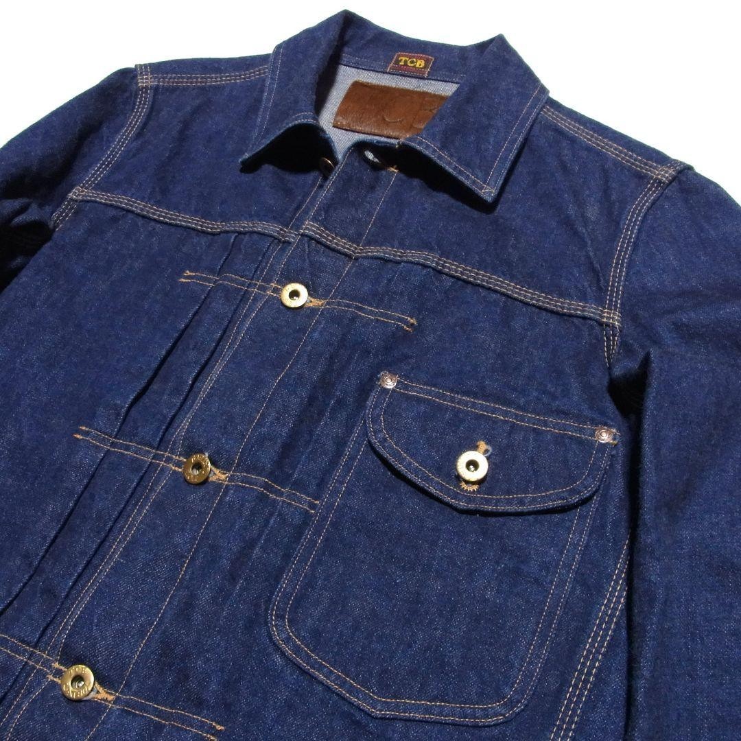 TCB Jeans CAT BOY Denim Jacket Cotton Blue 38 Length 24.0in Pit Pit 19.7in