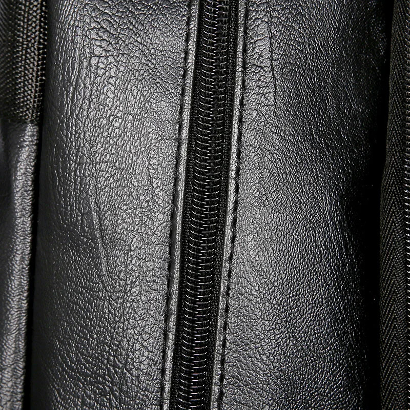 Leather Backpack for Teenage Boys Men Casual Daily School Travel Shoulder Bag