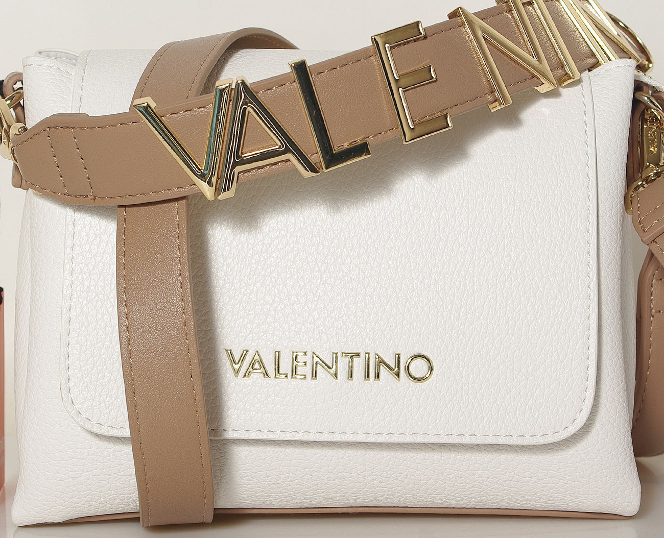 Valentino bags ALEXIA bag bianco cuoio borse a spalla VBS5A806 SATCHEL 22x15x10c