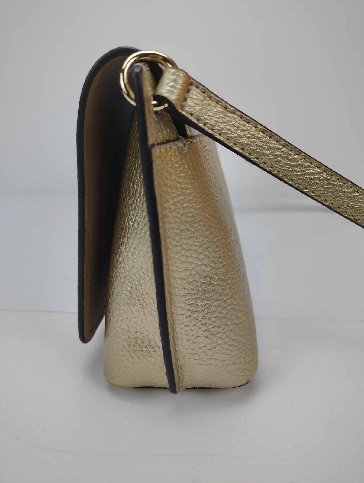 Michael Kors Evelyn Medium Flap Crossbody B Pale Gold – NWT