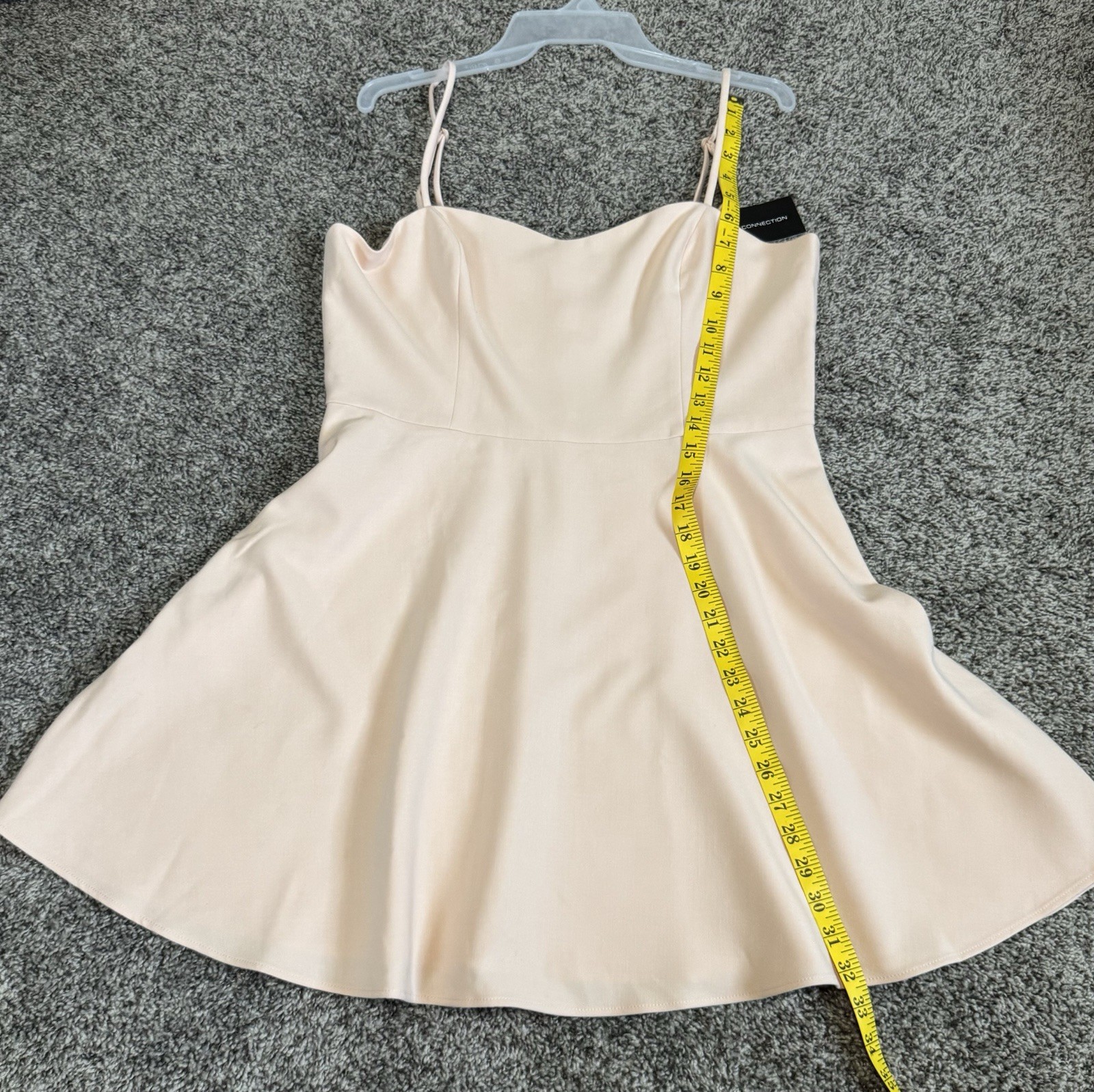 French Connection Blush Pink Fit & Dress Sweetheart Neck Sleeveless size12(A-34