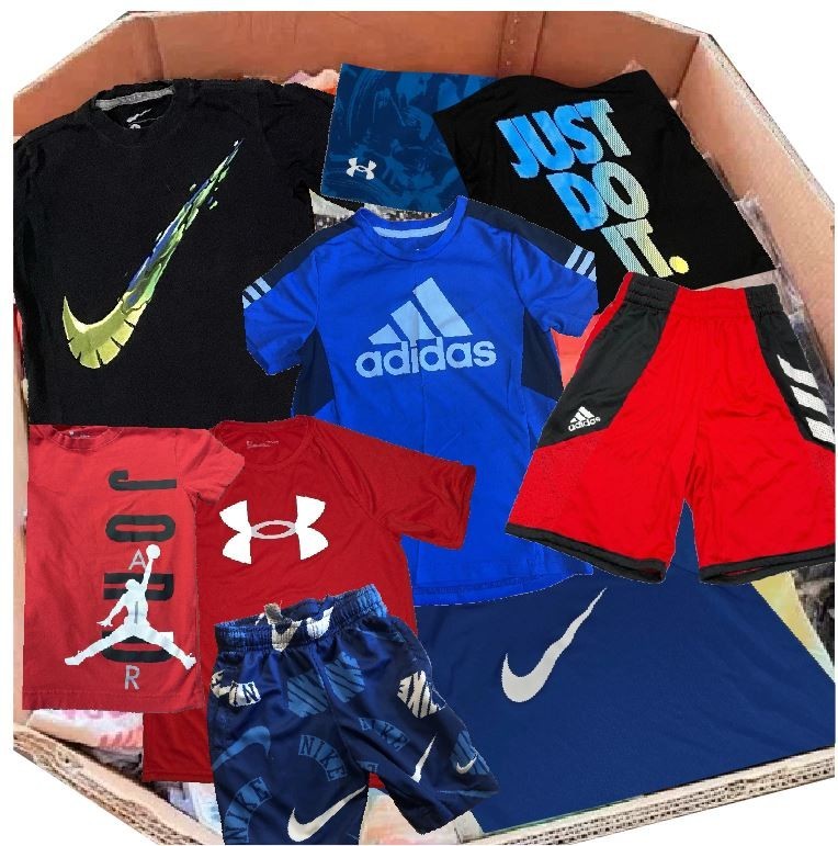 Lot Of 20pcs Boys Name Brand Clothe Spring Summer Size 8-10 Nike Adidas Shorts..