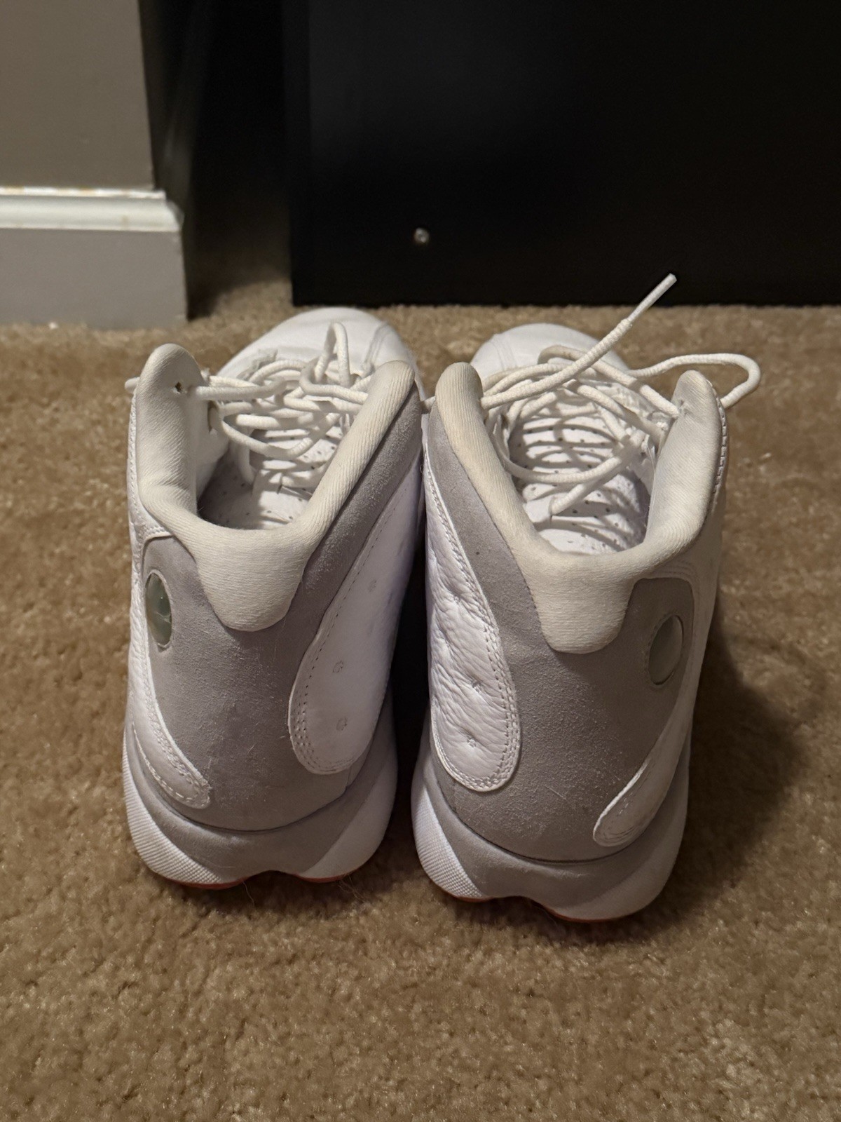 Jordan Air Jordan 13 Retro White Wolf Grey True Red Leather 414571-160