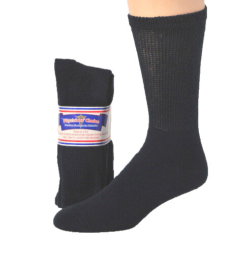 12 Pairs BIG Mens Physicians Choice VENTILATED Diabetic Variety Crew Socks
