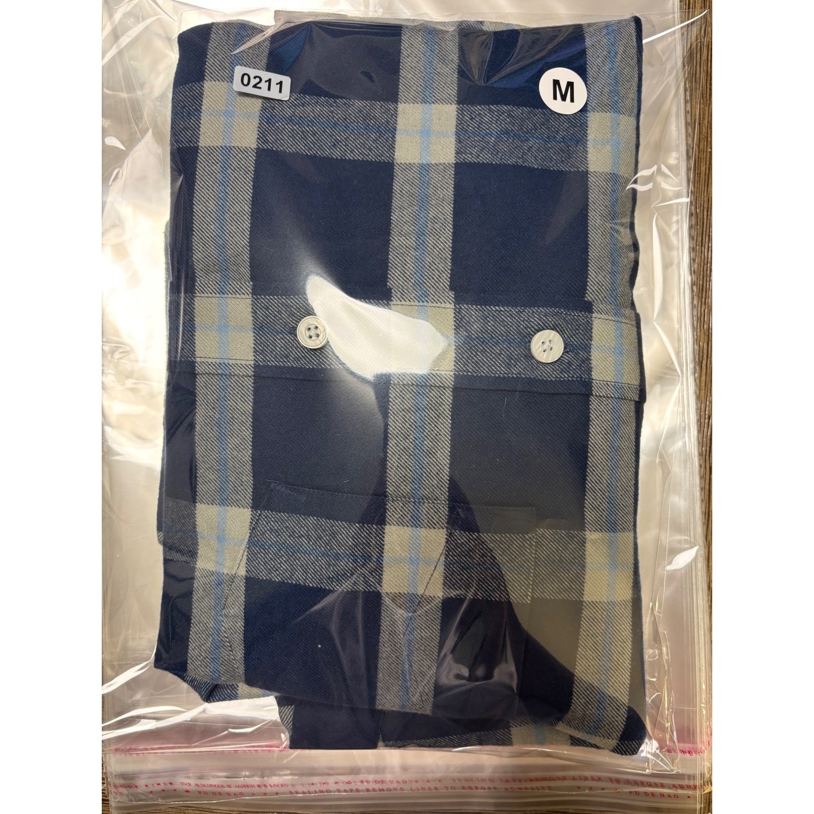 UNTUCKit Mens Slim Fit Plaid Button Down Shirt Blue White Cotton Medium 0211