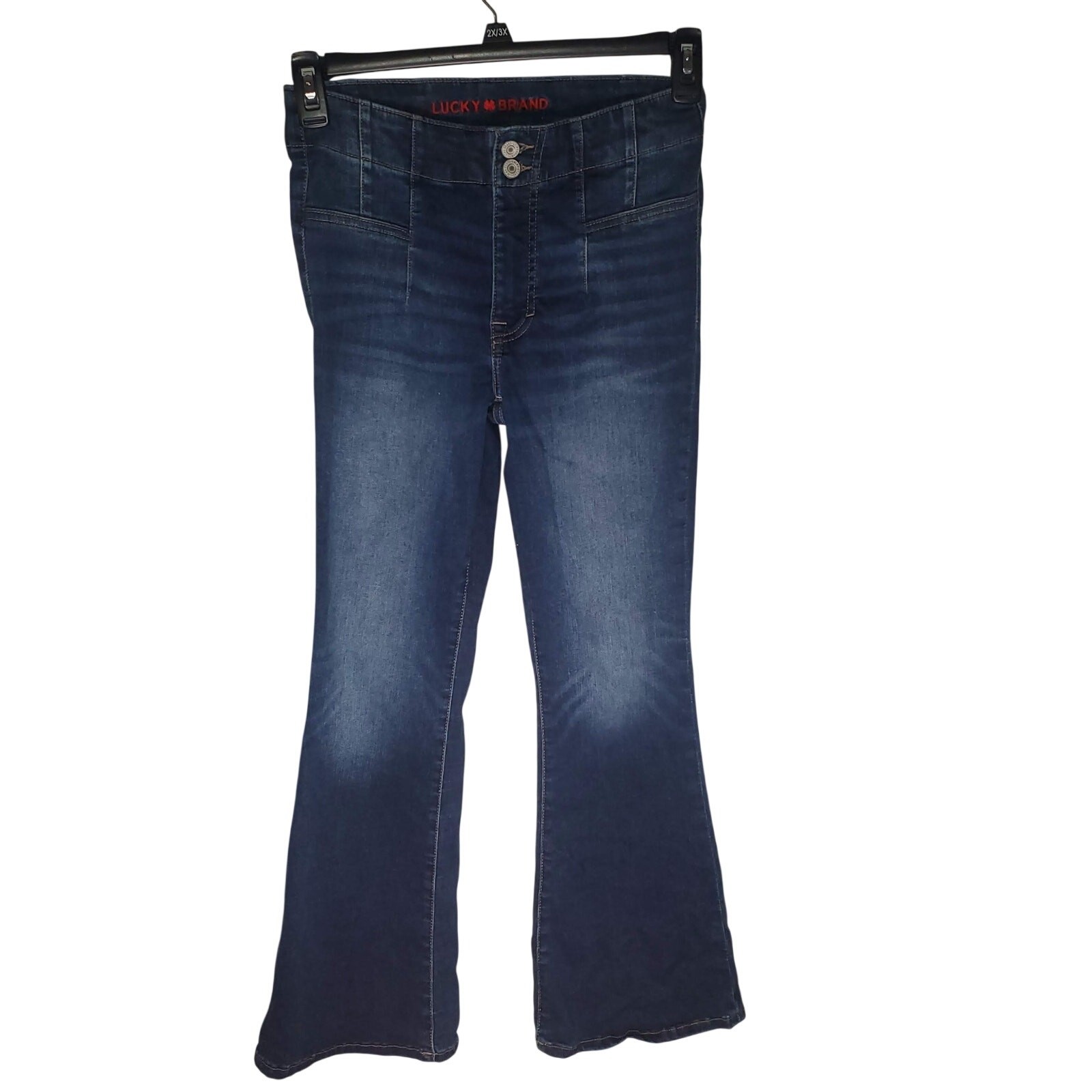 Lucky Brand Stevie High Rise Flare Jeans Women’s 4 (26×29) Y2K Dark Wash