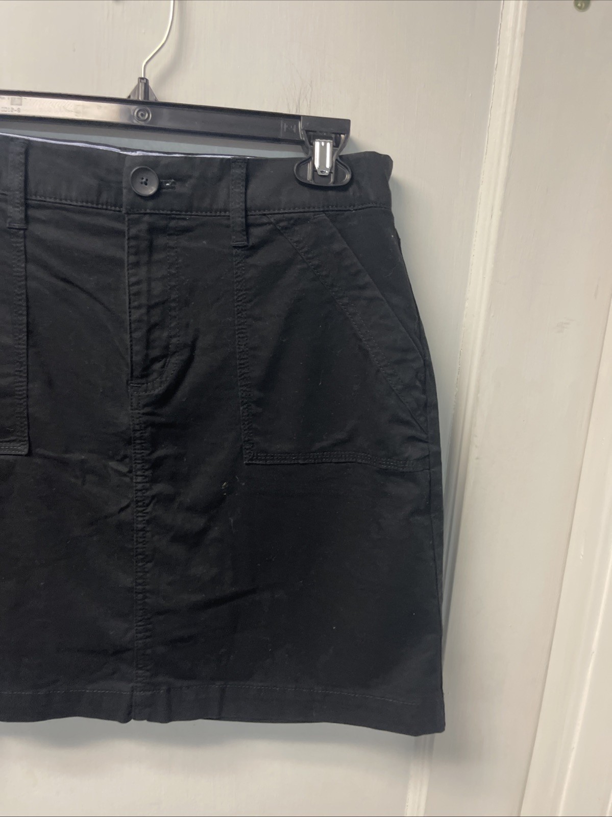 Croft & Barrow Black Effortless Stretch Skort Sz 8 Pockets
