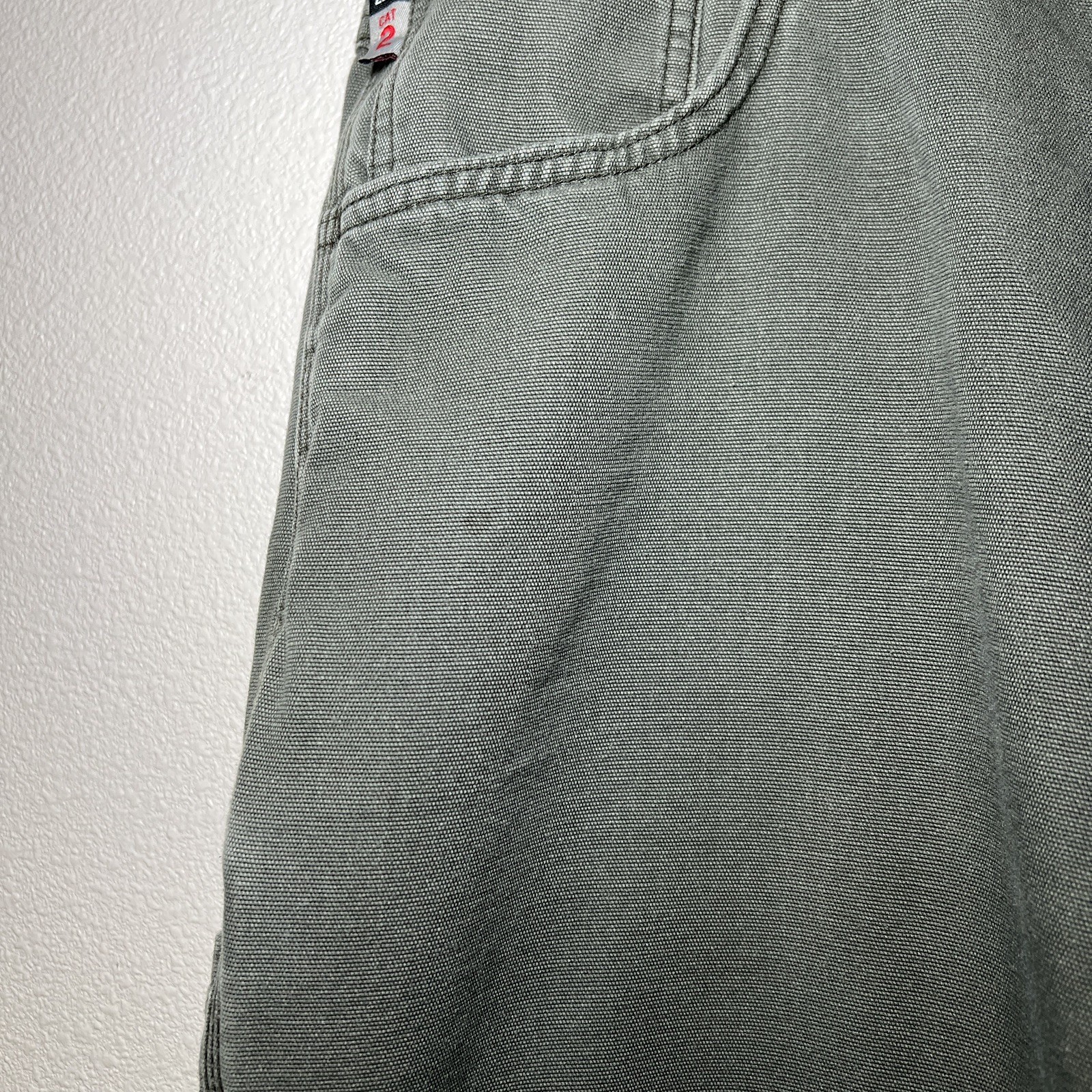 Carhartt FR Midweight Canvas Jean Mens 44×30 Green Pants CAT 2 Loose FRB159-MOS