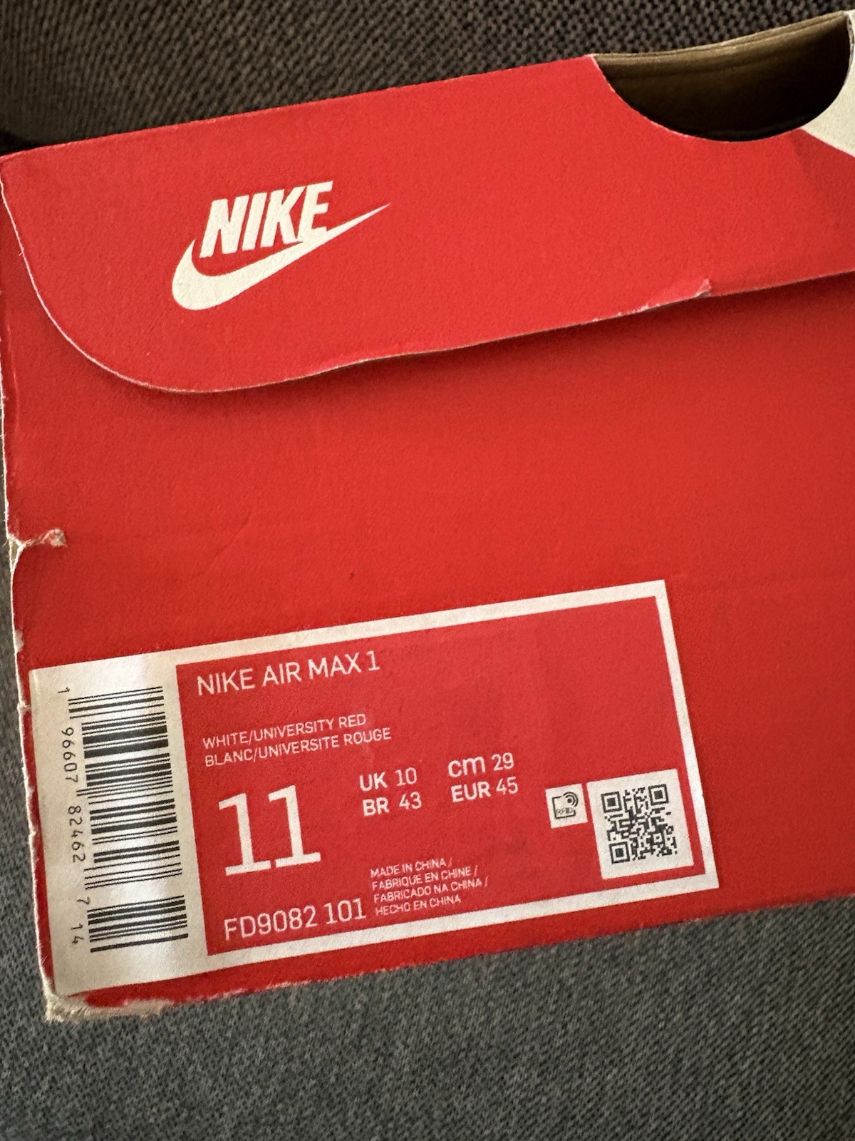 Nike Air Max 1 – Men sz. 11 CLEAN FD9082-101