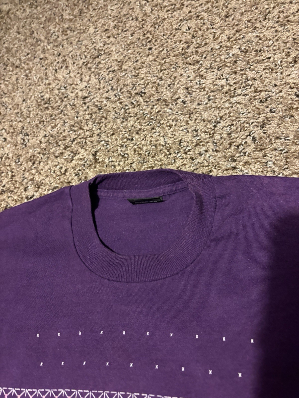 Vintage 90s Single Stitch Purple Screen Stars Best Heart Graphic T Shirt USA L