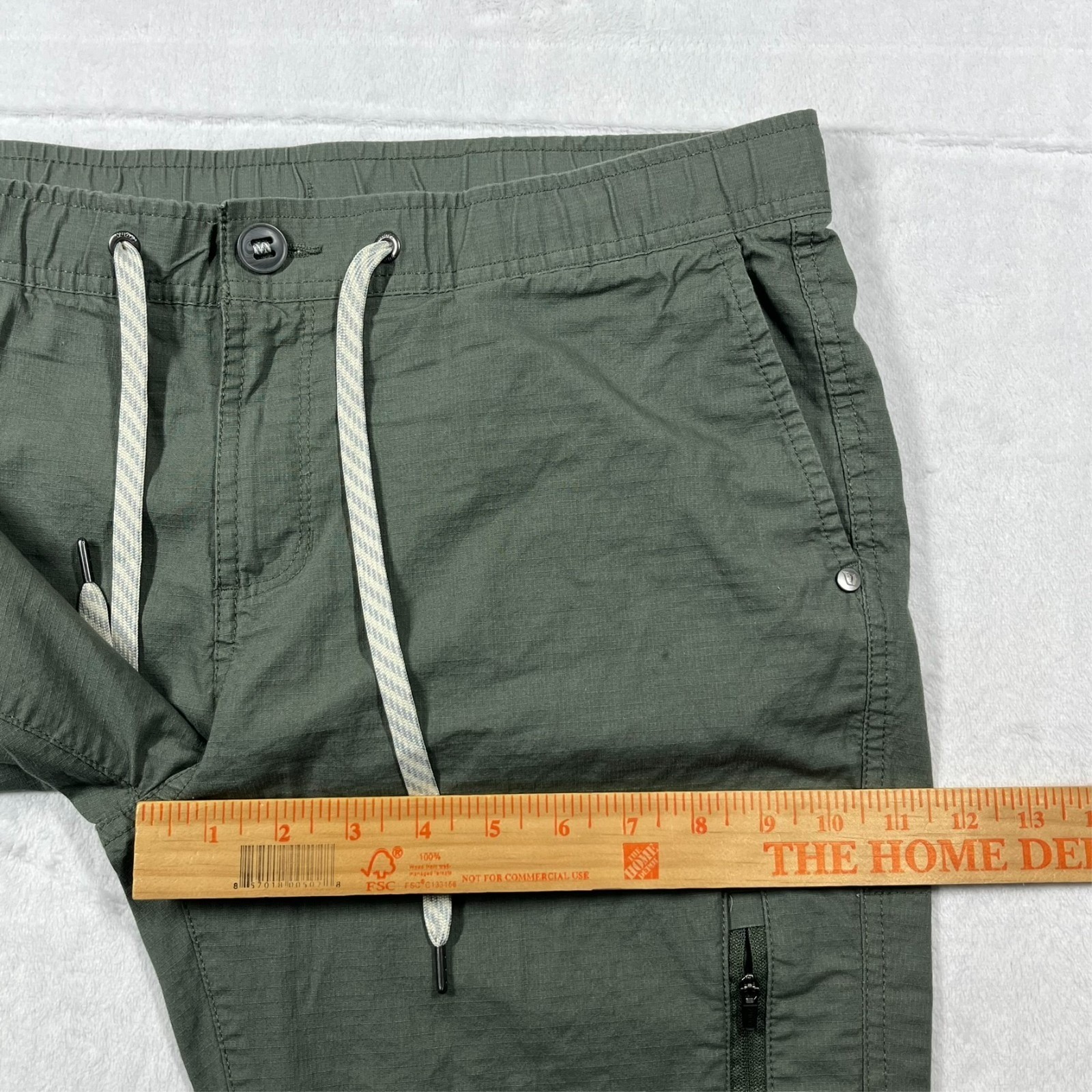 Vuori Ripstop Pants Women Large Olive Stretch VW401 Hiking Utility *Flaws