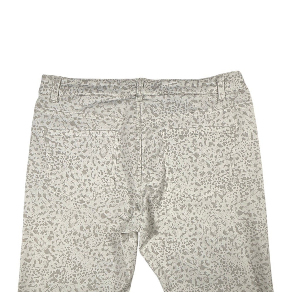 Liverpool Jeans Chic Tan Leopard Print Straight Leg Pants Womens 32/14 LM1005P50