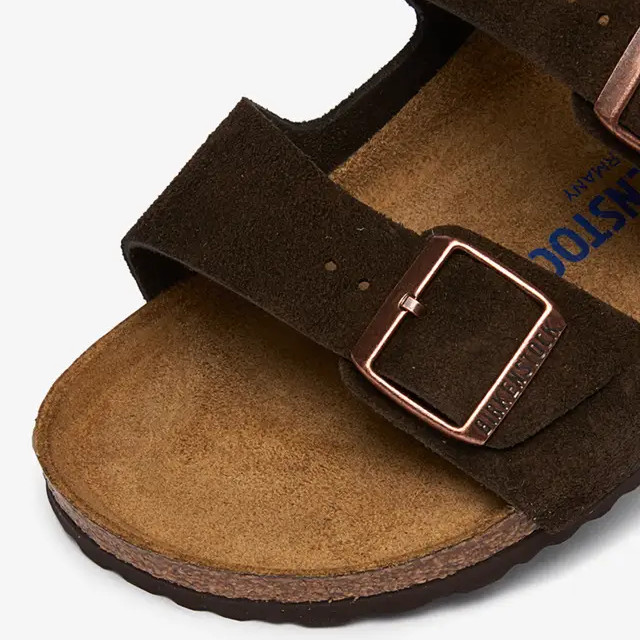 Birkenstock Arizona Classic Mocha Suede Leather Soft Footbed Unisex Sandals
