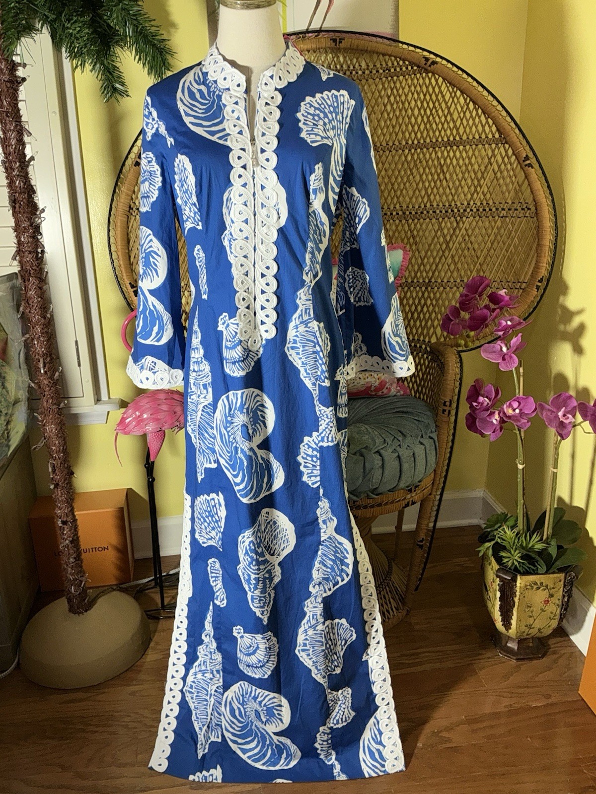 Lilly Pulitzer NWT Shealyn Stretch Maxi Caftan Shell Of A Good Time 🦄 Size 6,16