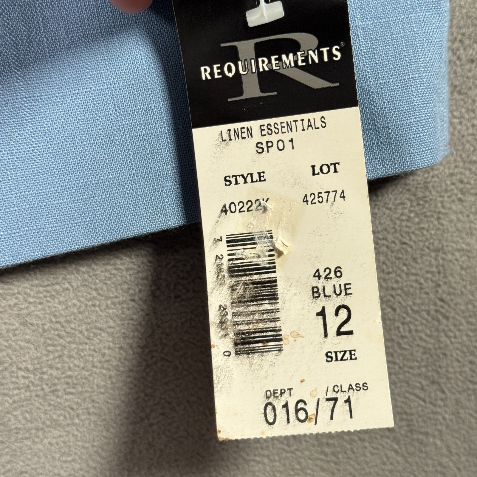 Requirements Blazer Womens 12 Light Blue Single Breasted Pastel Office NEW