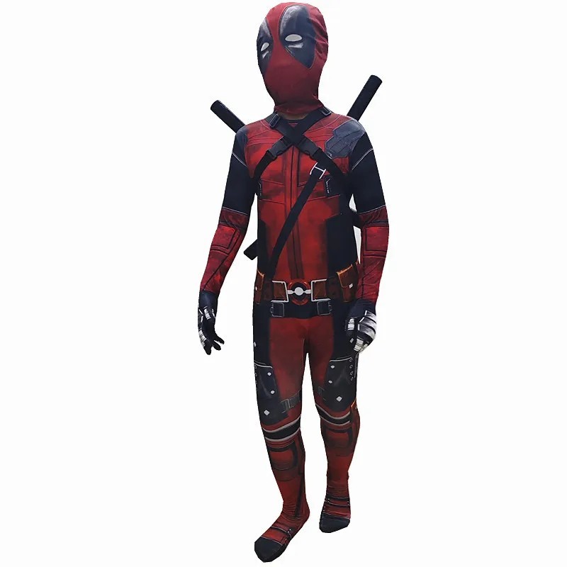 Deadpool Kids Cosplay Costume Superhero Jumpsuit