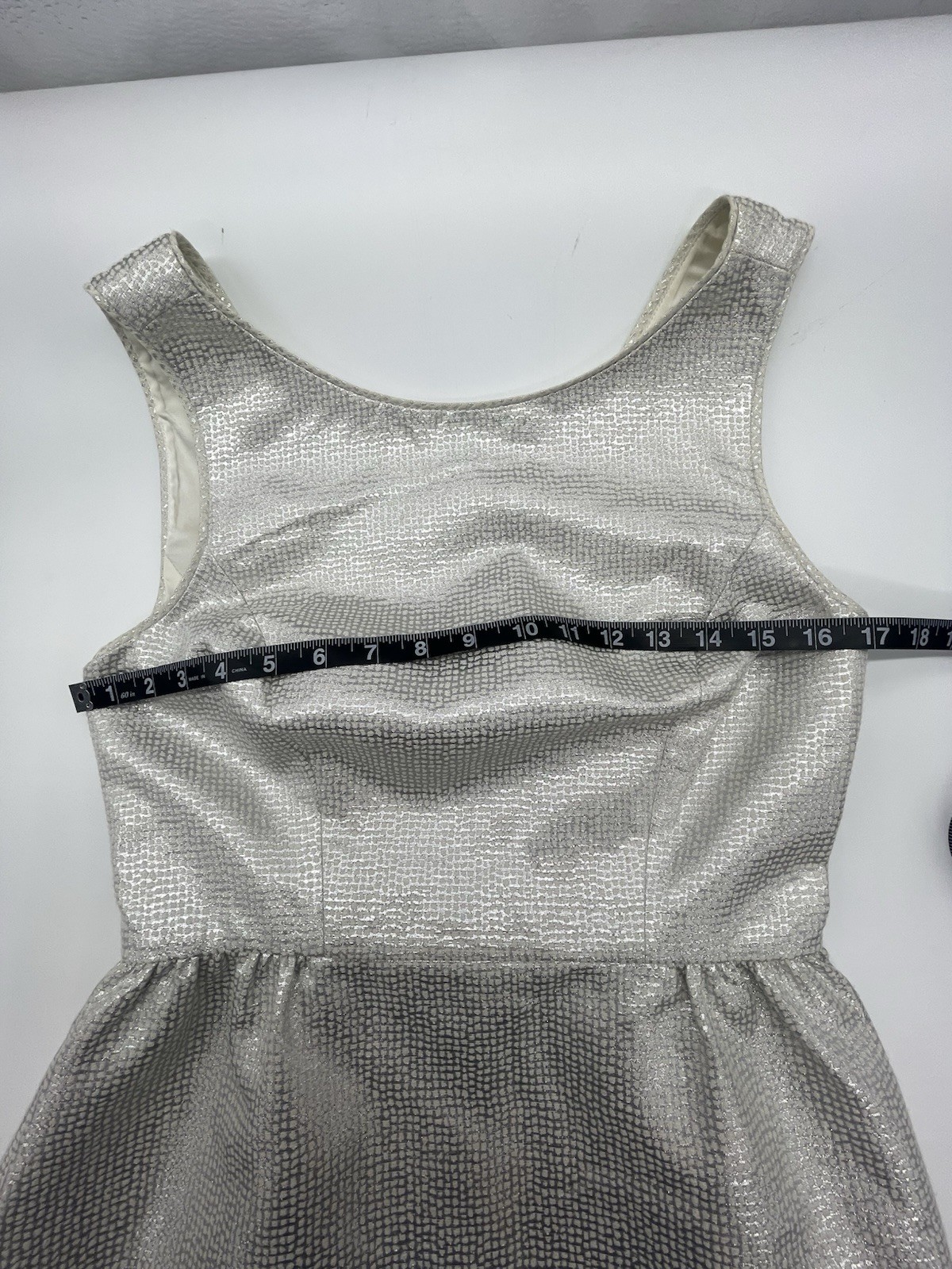 Erin Fetherston Coquette Retro Metallic Bow cocktail Dress 6 Bridal Prom Party