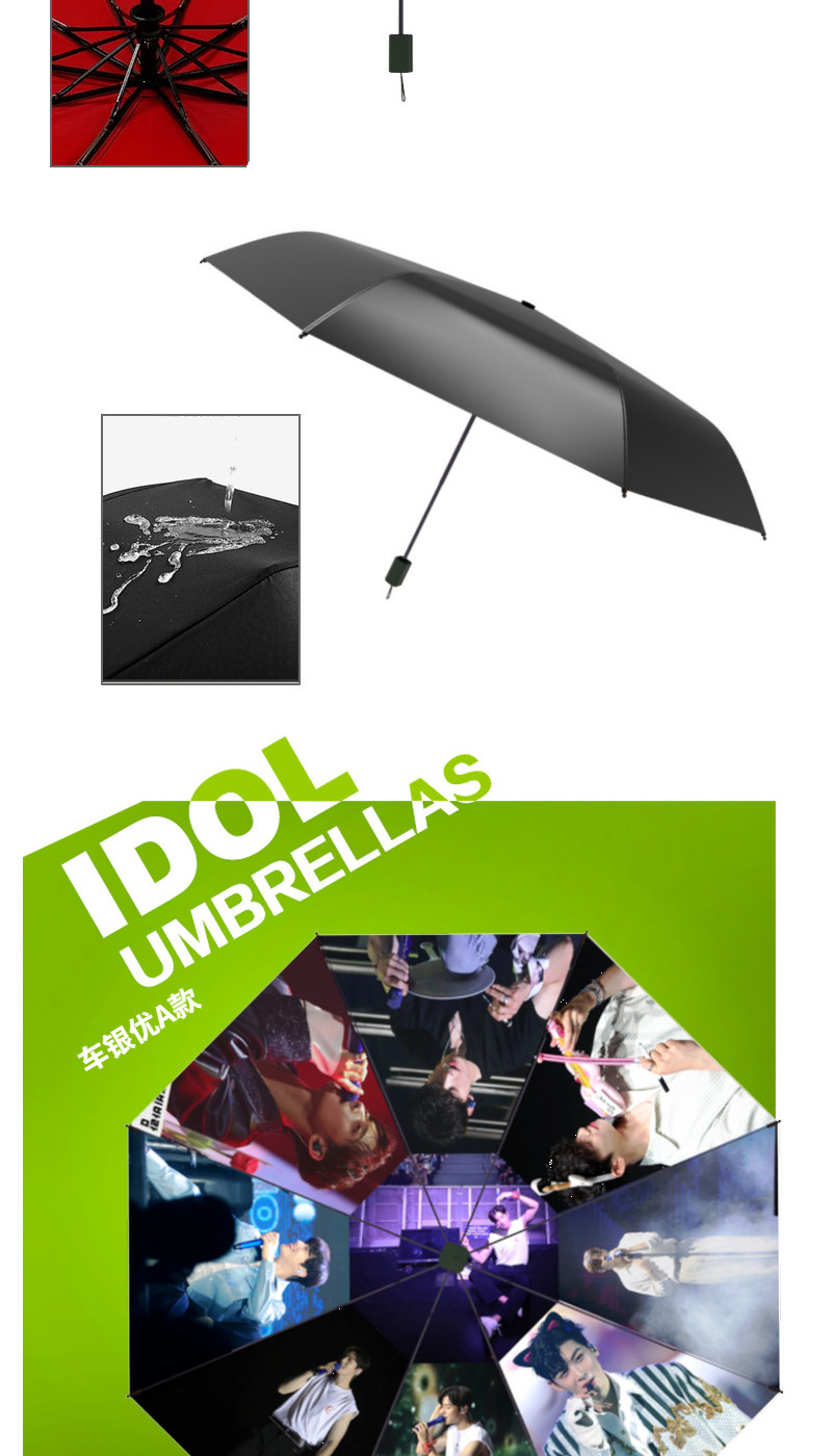 BTS Fan Umbrella: Windproof and UV-Protective—For Both Sun and Rain