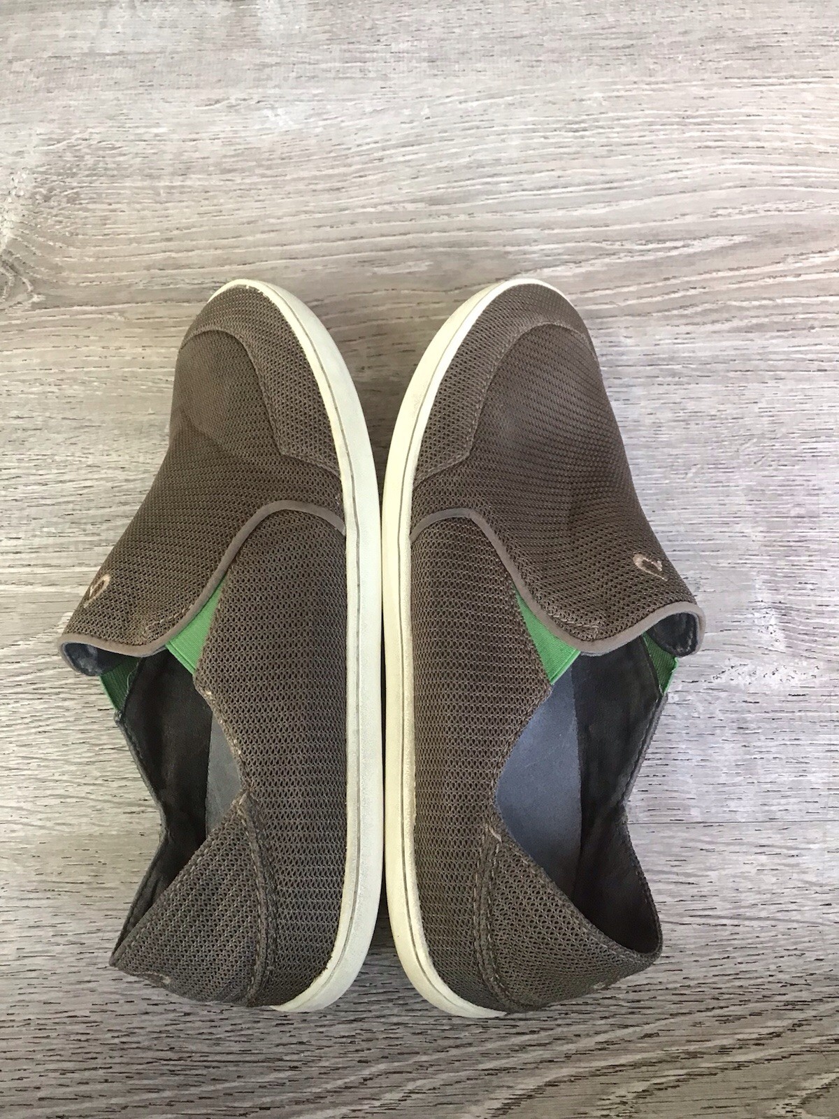 Olukai Nohea Mesh Slip‑On Dark Brown Comfort Casual Men’s Size 9.5 Shoes