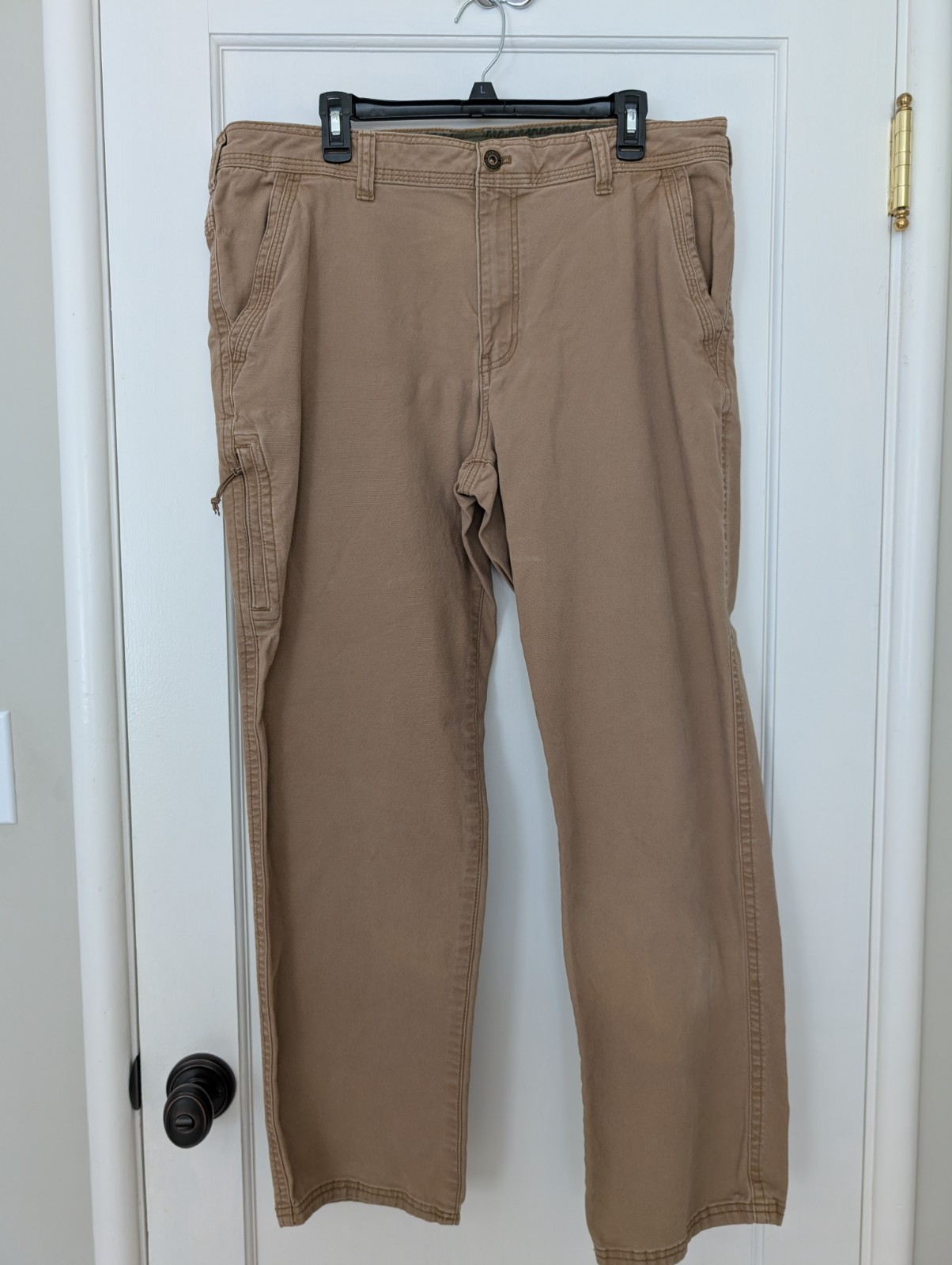 Legendary Outfitters Men’s Canvas Pants 38X32 Brown Stretch Workwear Hunting
