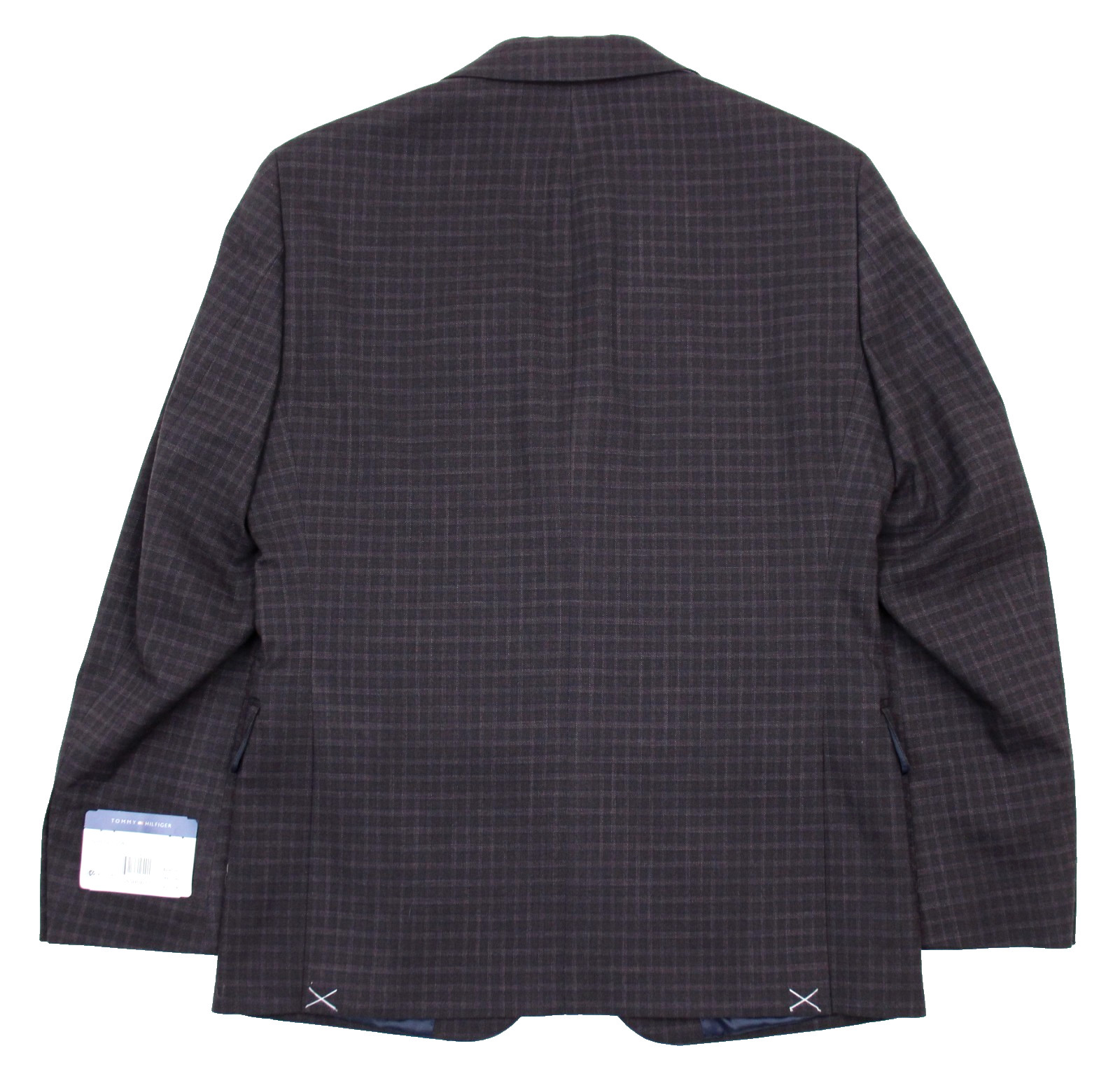 Tommy Hilfiger Sport Coat 38 S Mens Modern Fit Purple Check Flex Blazer Jacket
