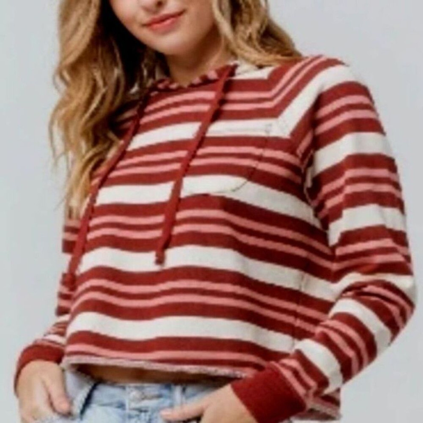 Tilly’s Sky and Sparrow Striped Hoodie