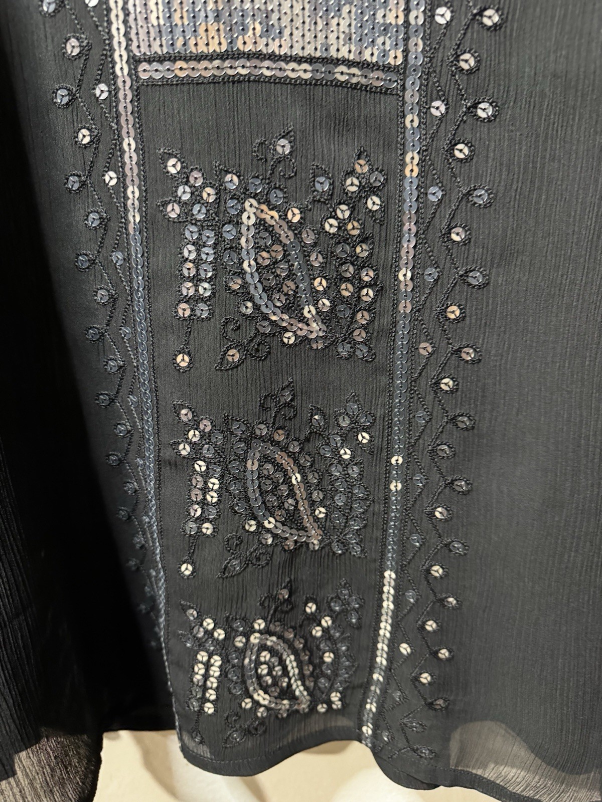 Ninety Clothing Co NWT Women’s Silver And Black Party Sparkle Holiday Blouse 1X