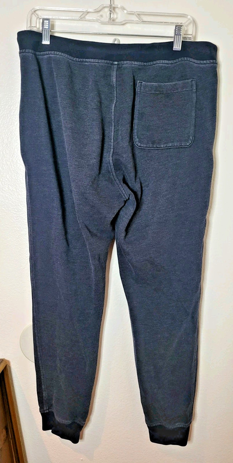 J.Crew Knit Goods Jogger Sweatpants Men’s Medium Slim Black Heather Zip Pockets
