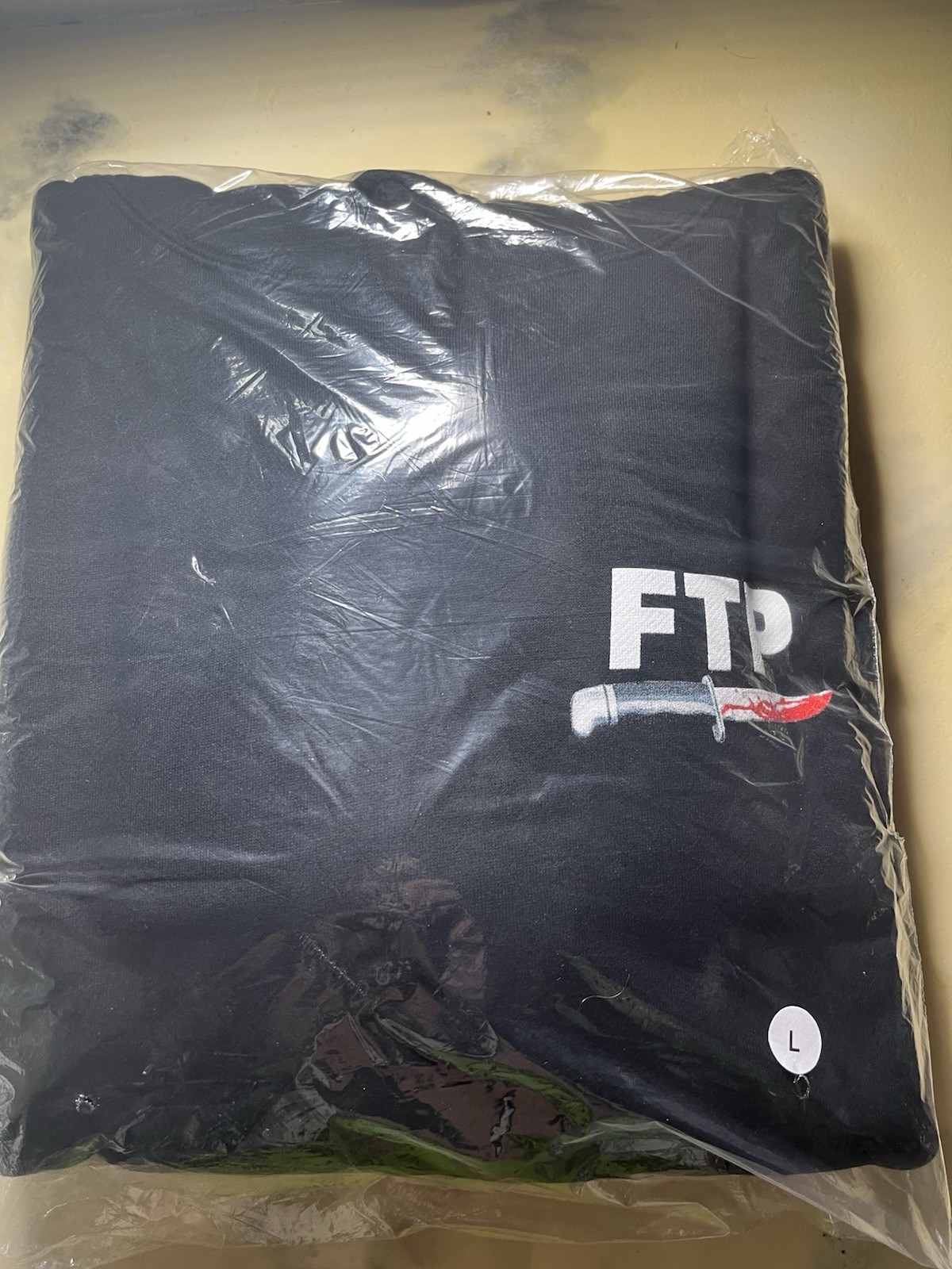 FTP FUCKTHEPOPULATION Scream Ghostface Knife Logo Pullover Hoodie Large SEALED