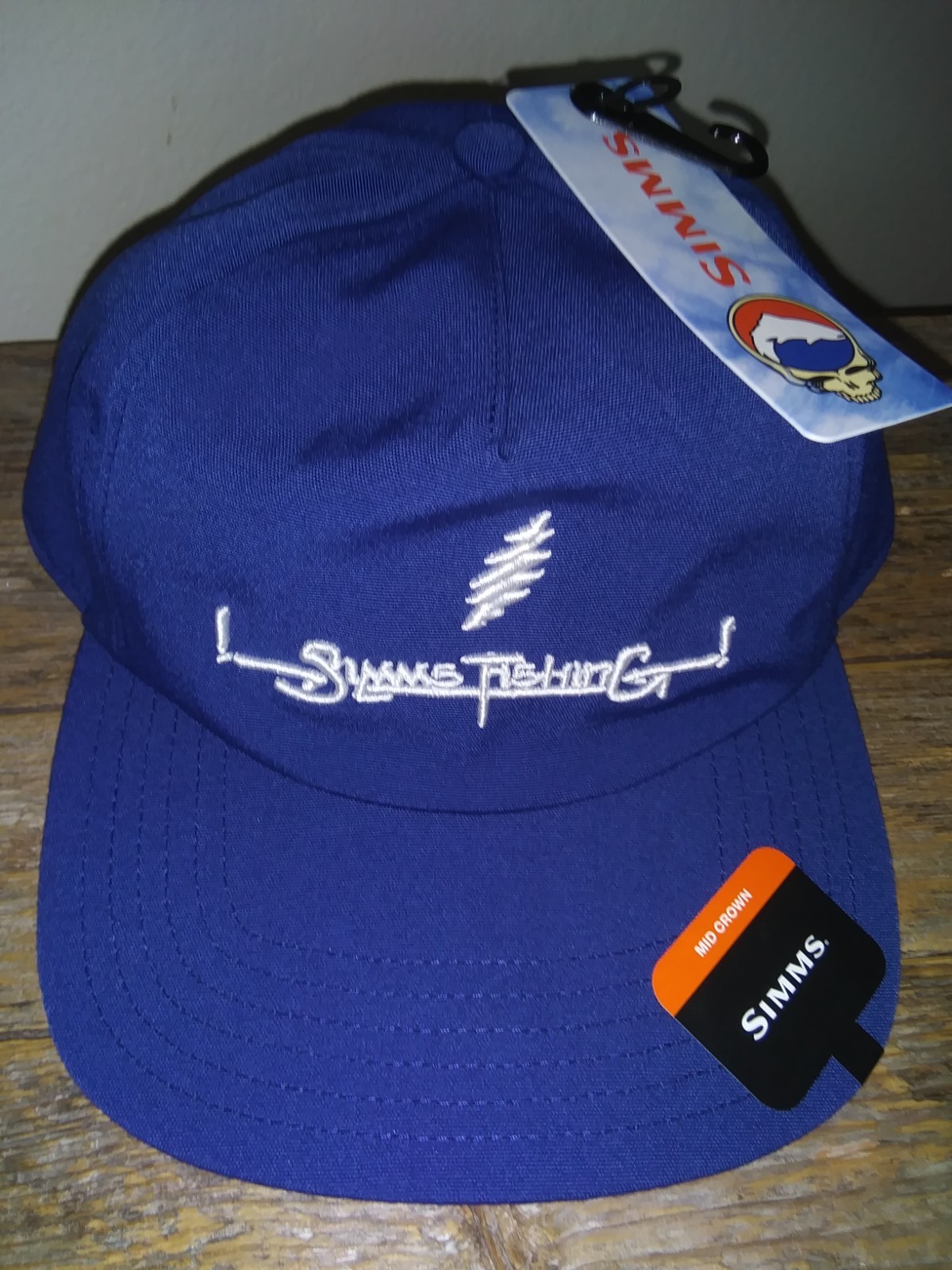 New Simms Fishing Hat – The Grateful Dead Lighting Bolt & Fish Lure Baseball Cap