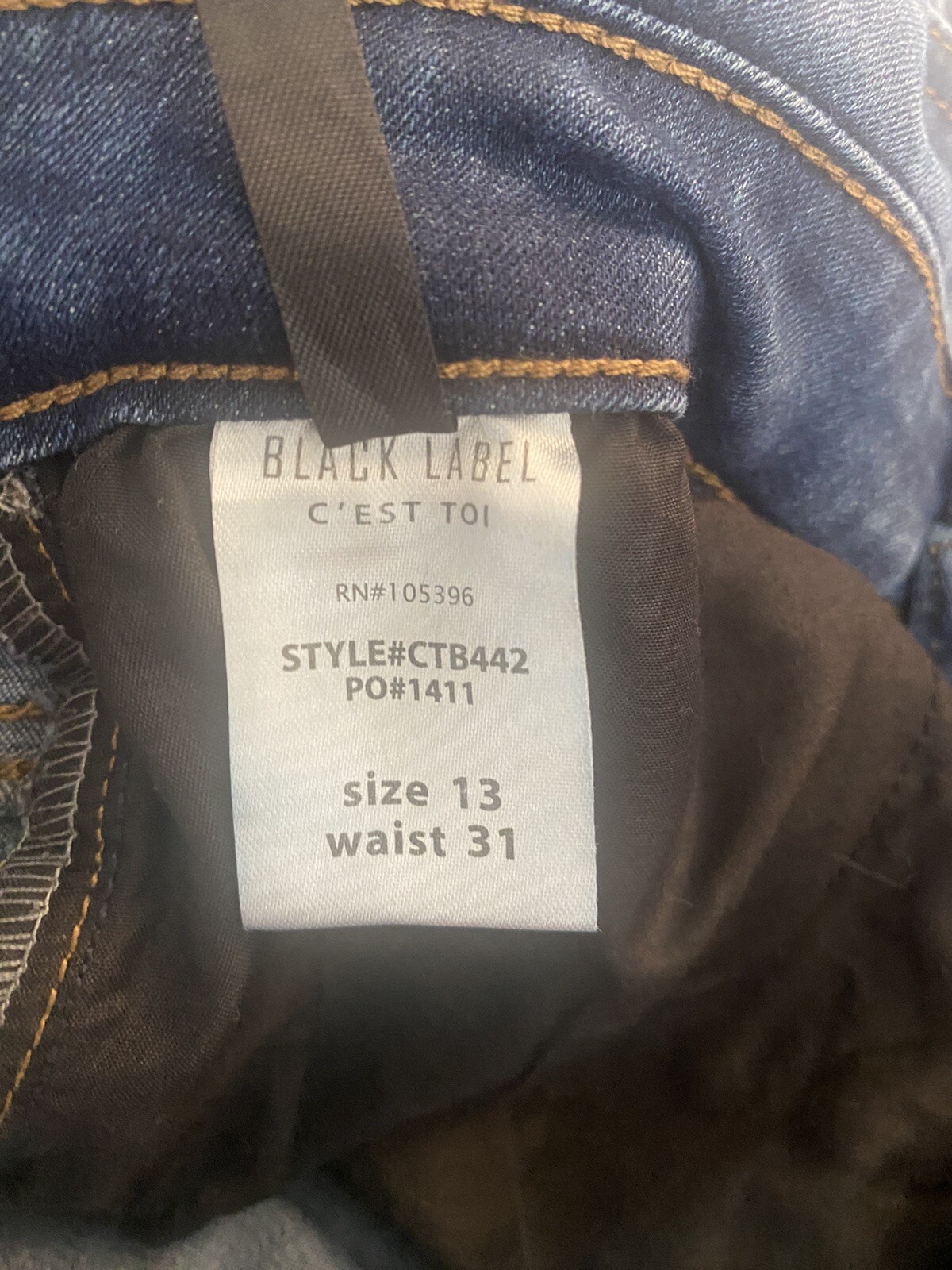 Black Label C’est Toi Blue Demin Paperbag Jeans Size 13 Waist 31
