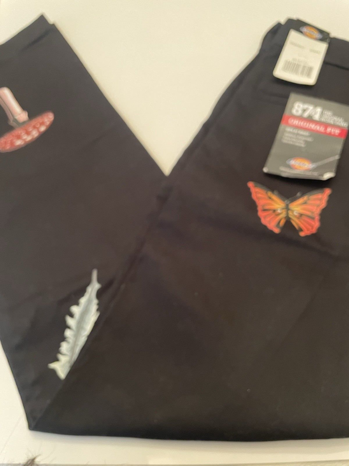 Dickies Men’s 874 Pants Classic Original Fit With Patches 34/32 NWT