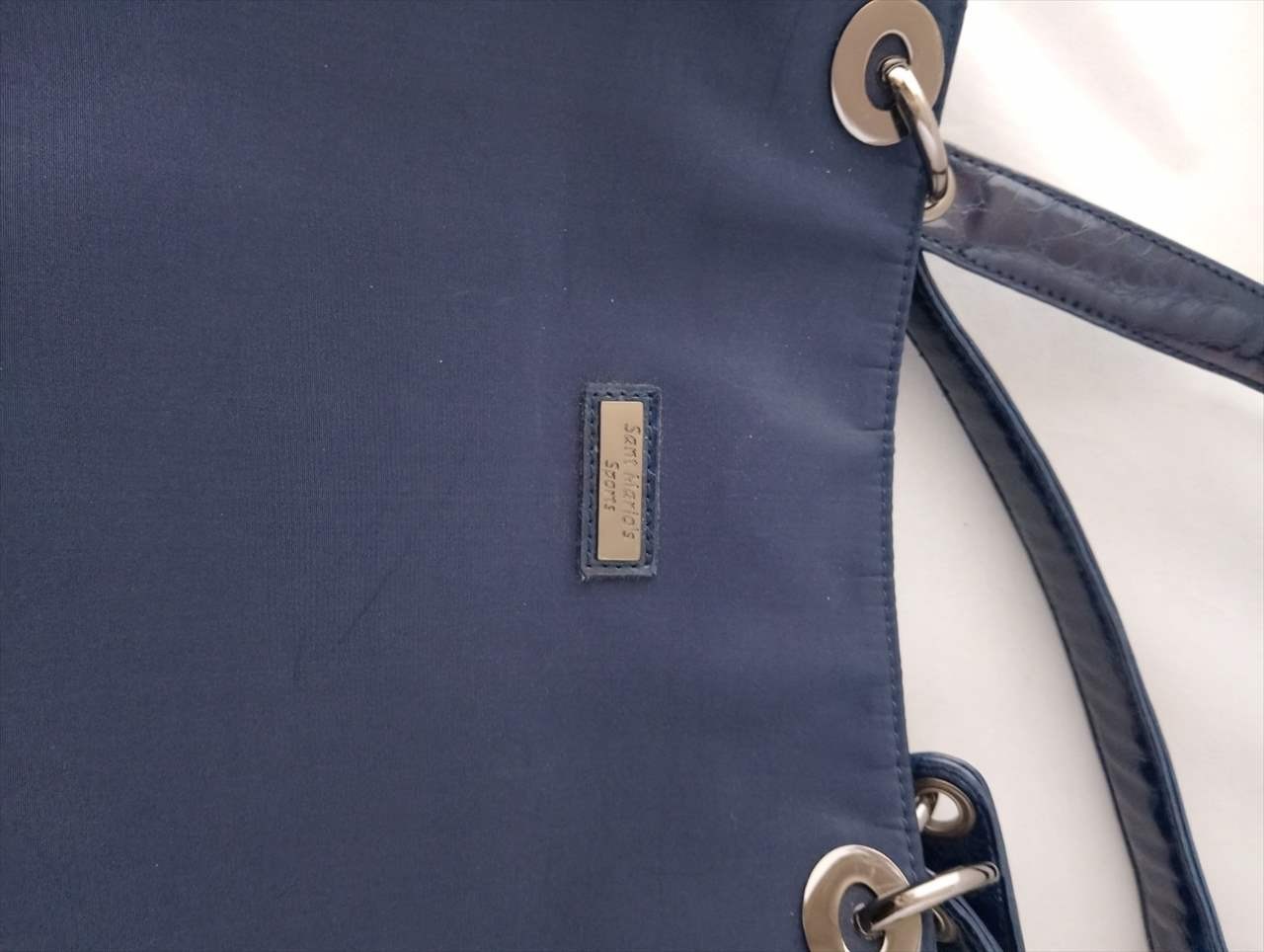 SANT MARIOS Leather Shoulder Bag Blue Size: W:15.7×H: 11.4in. [Unused] Italy