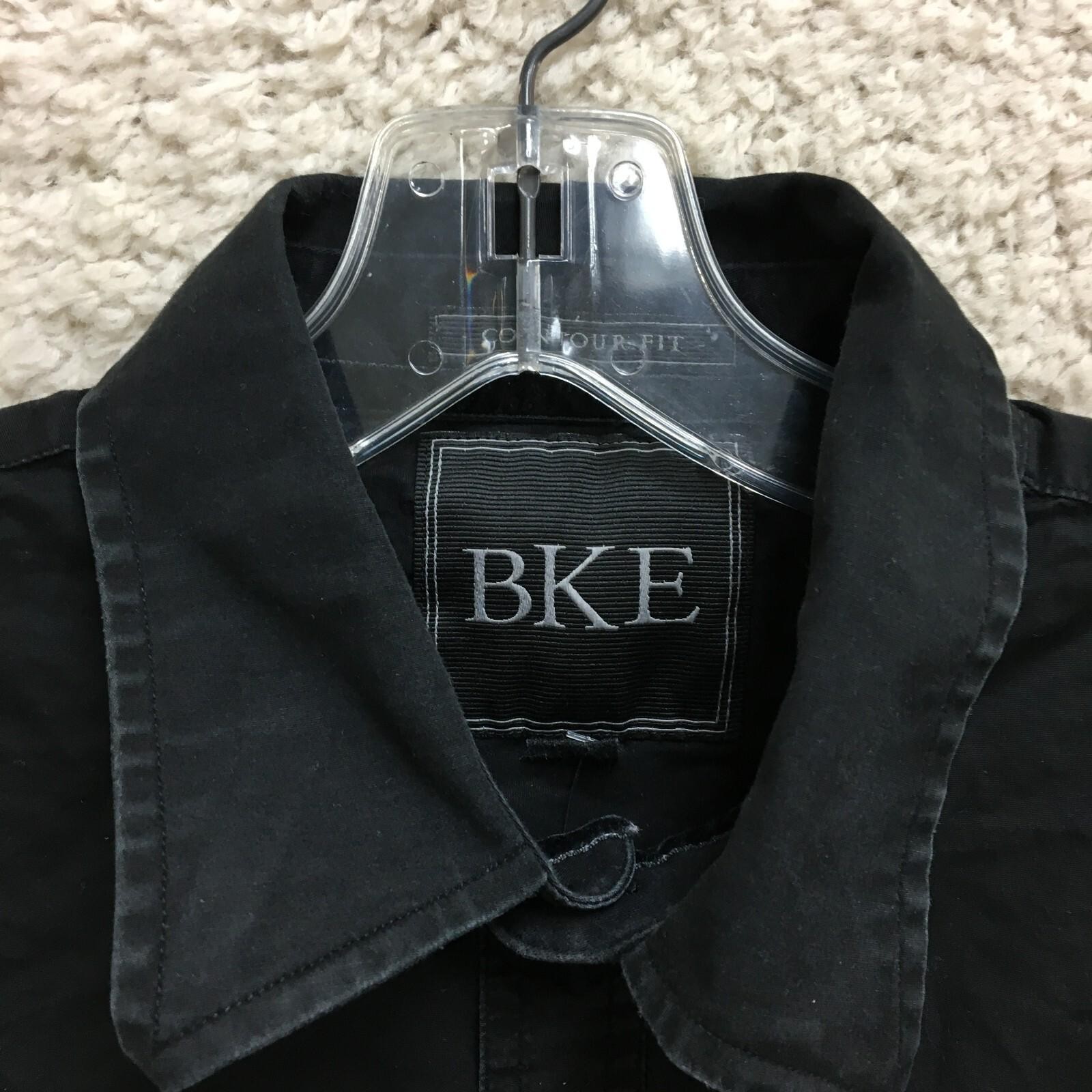 Buckle BKE Button Up Shirt Medium Adult Black Contour Fit Long Sleeve Mens M