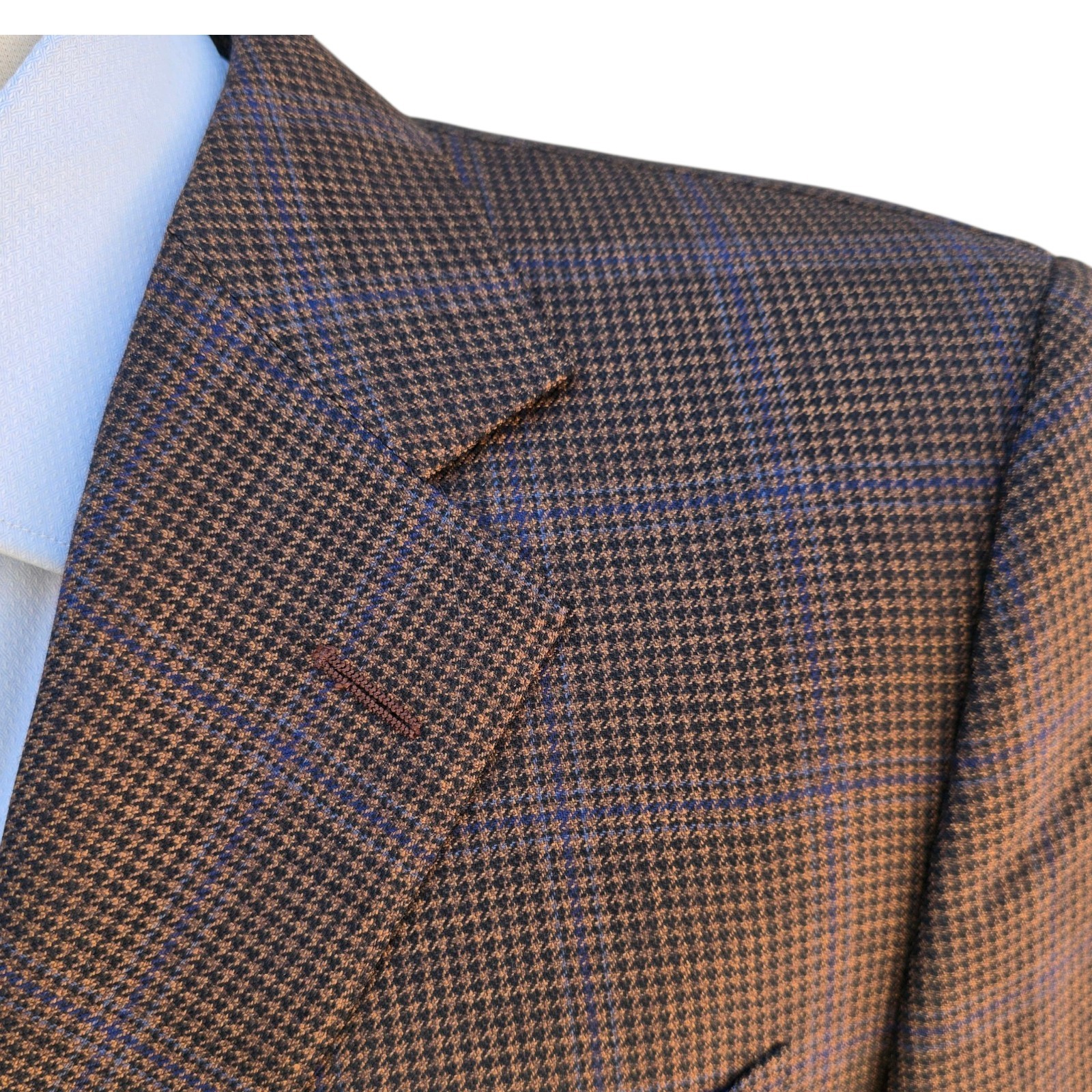Custom Tailored Full Canvas Blazer 40L Silk Cashmere Wool Dual Vent Trussini