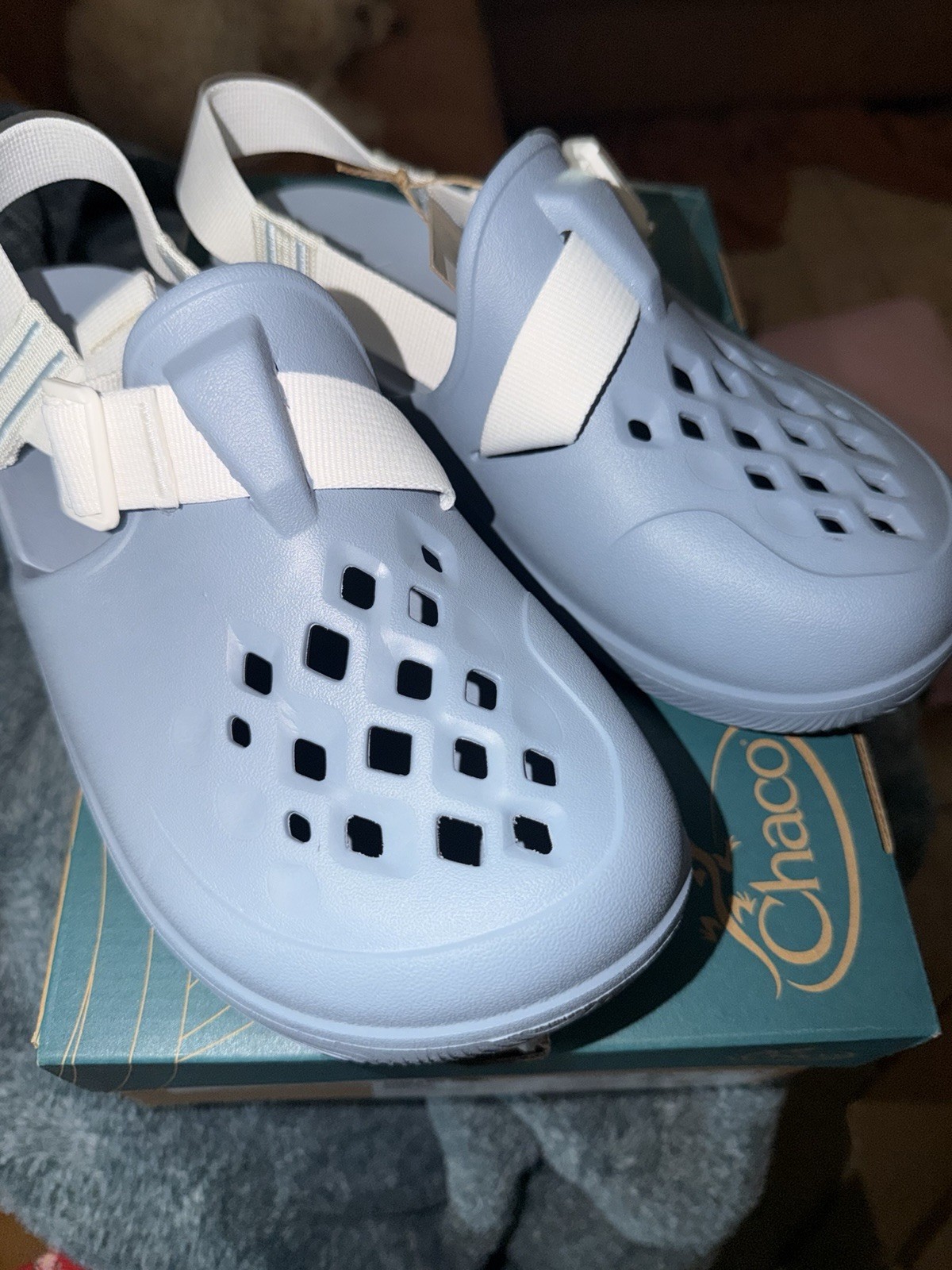 Chaco Chillos Clog Men’s Casual Slip-On Shoes Polyester Blue US 10 Strap