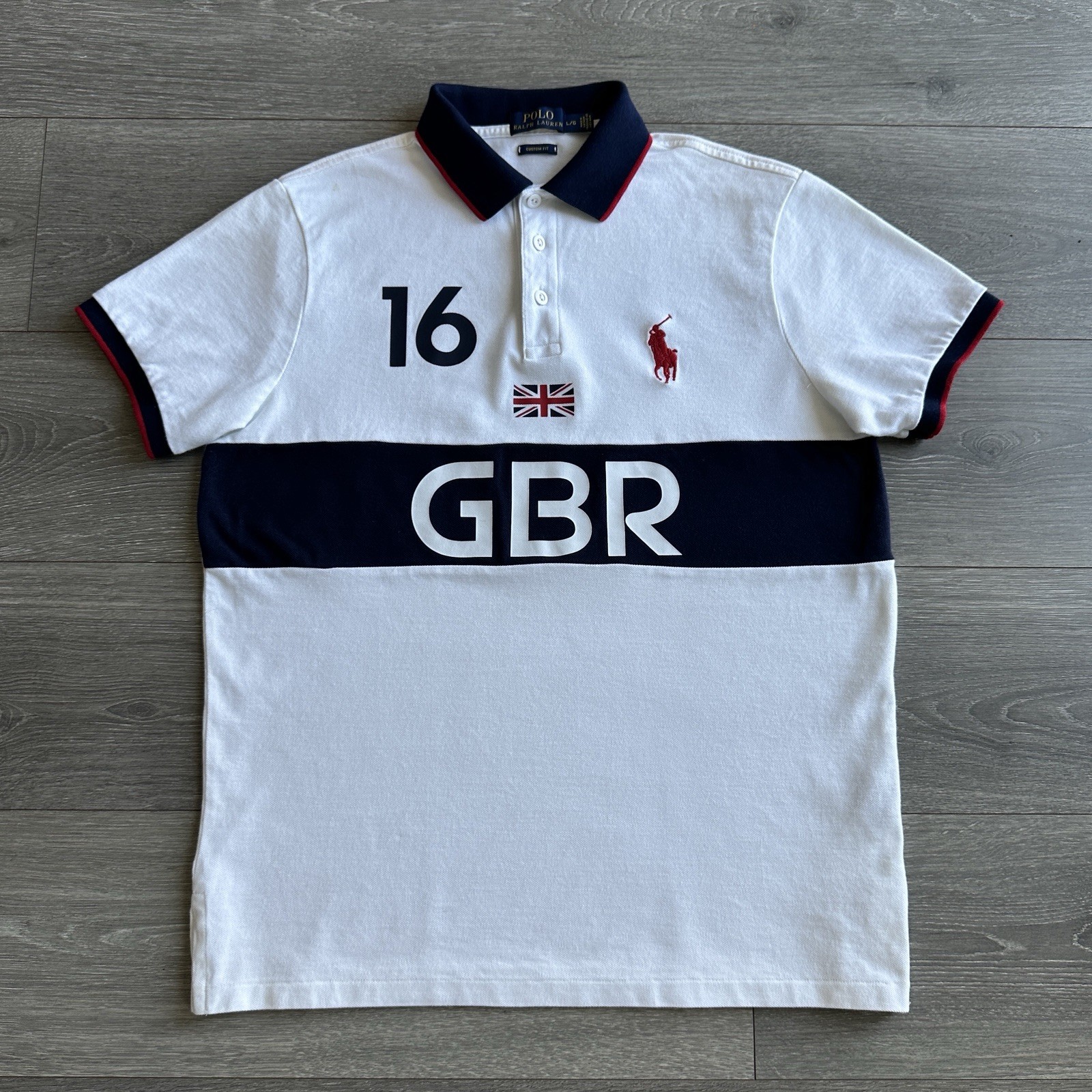 Vintage Y2K Polo Ralph Lauren Big Pony Shirt Men’s Large Great Britain Preppy