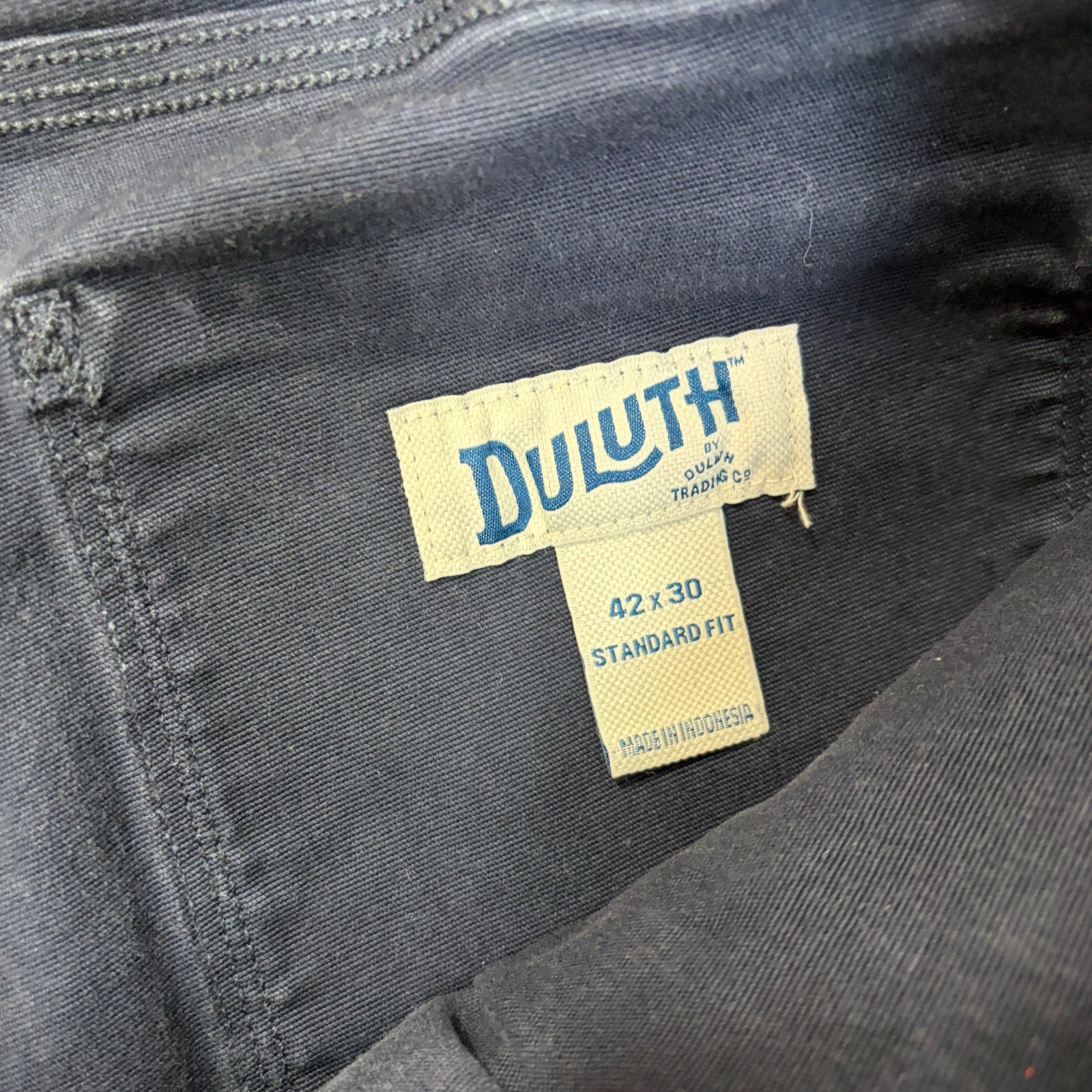 Duluth Fire Hose Standard Fit Ultimate Cargo Pants 42×30 Navy Blue Canvas
