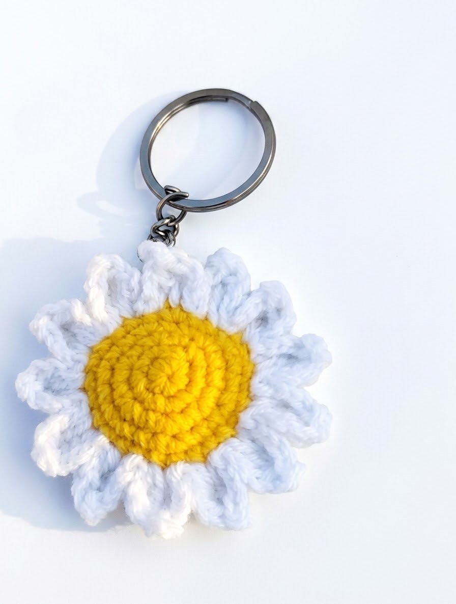 Custom Crochet Keyring – Small Gift Idea – Choose Your Color & Shape