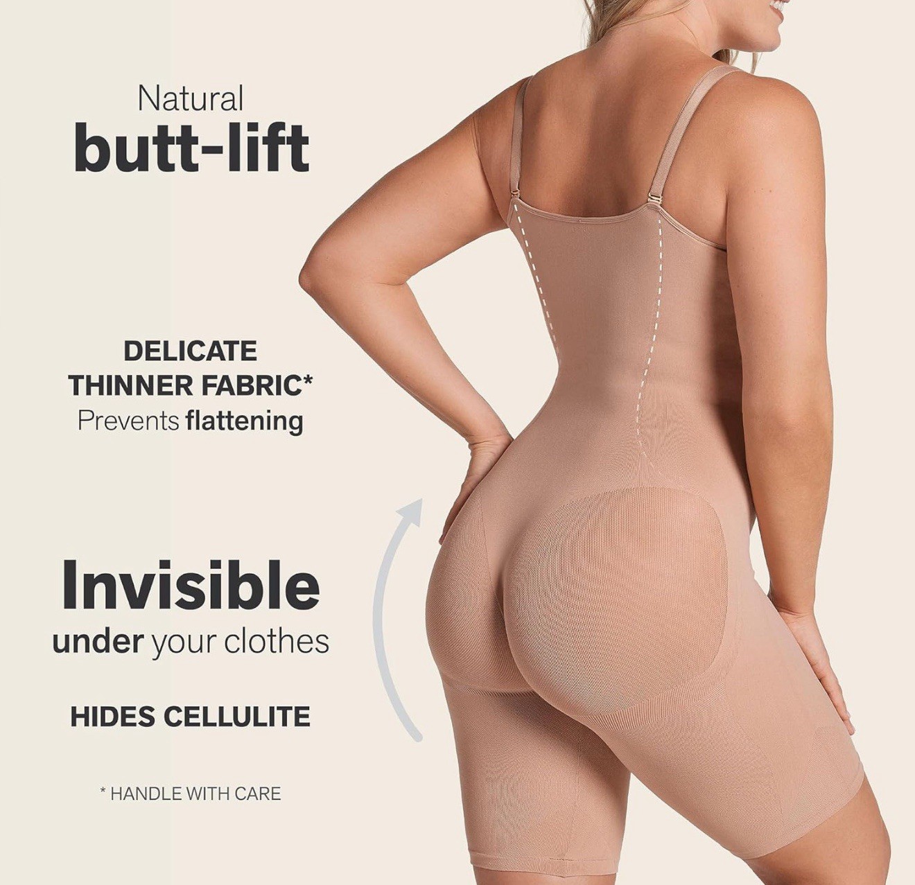 Body Shaper Leonisa SkinFuse Invisible High Waist-to-Thigh Nude 012807M XS/S-3XL