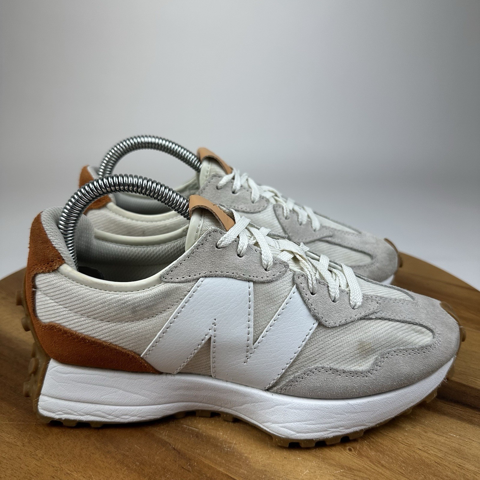 Womens New Balance 327 Sea Salt Rust Oxide Athletic Sneakers Shoes Size 7 B GUC