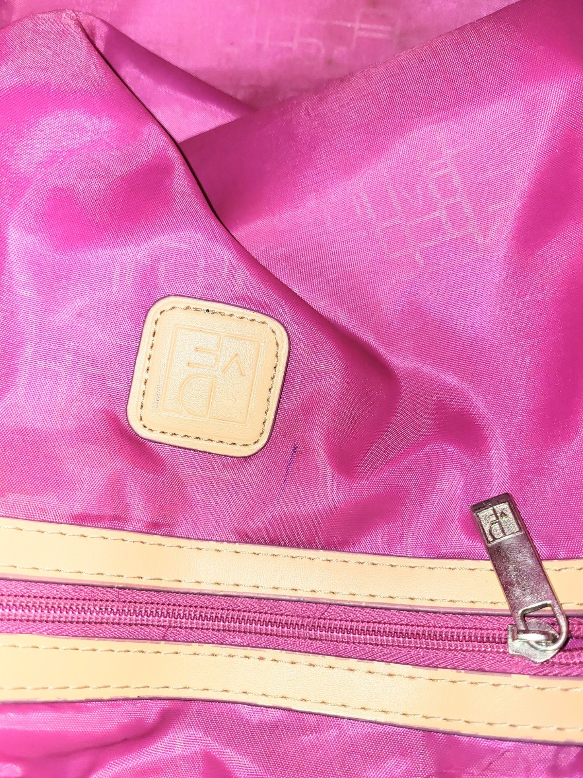 Diane Von Furstenberg Y2K Geen Monogram Extra Large Tote Bag Luggage Carry On
