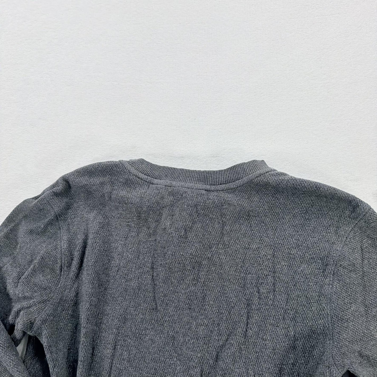 ROWM Shirt Mens Small Gray Thermal Henley Long Sleeve Waffle Knit Cotton