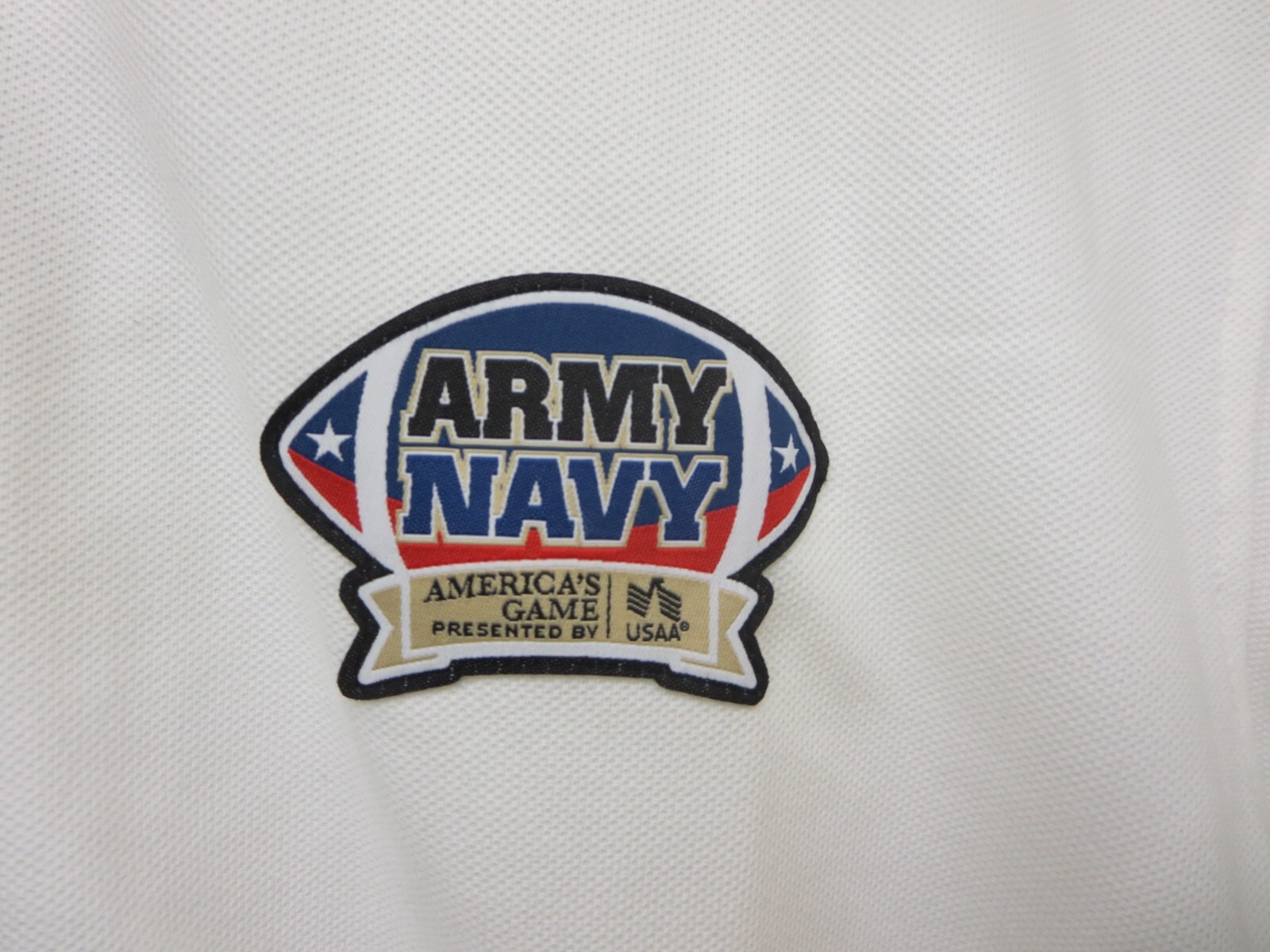 New RARE Army Vs Navy USAA Game Embroidered Polo Shirt by Ash City Size L