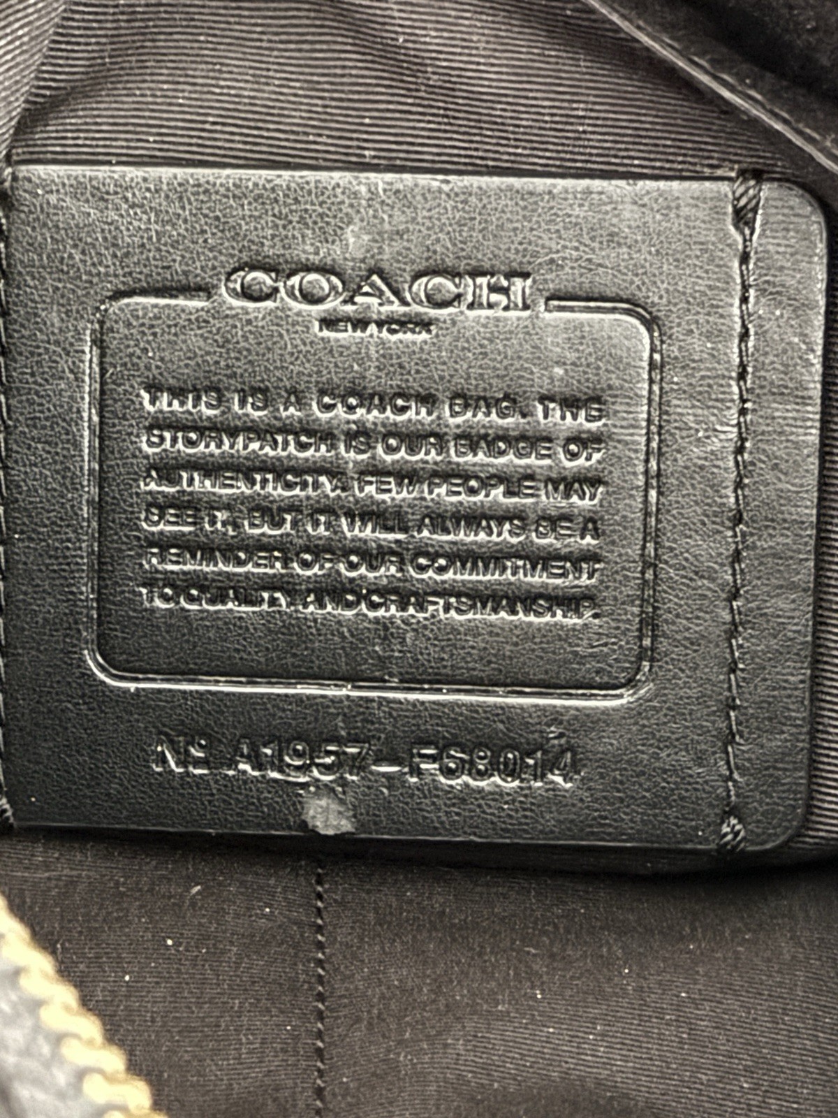 Coach Houston Flight Black Pebble Leather Crossbody Bag F68014 Casual Everyday